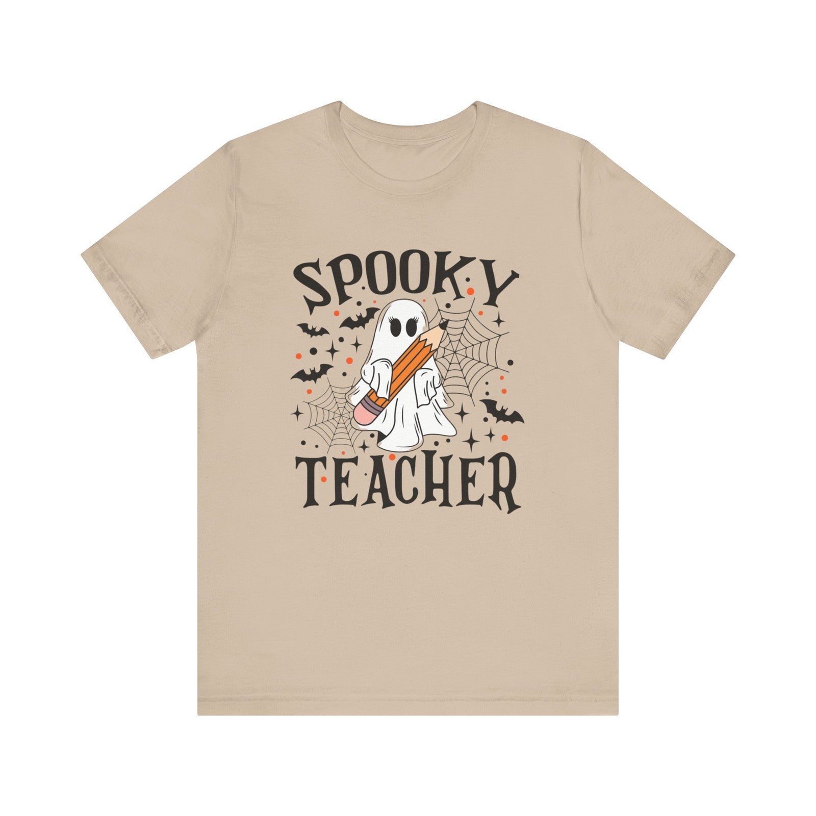 Womans T Shirt Spooky Teacher Top Halloween Teacher Tee Ghost Classroom Vibes
