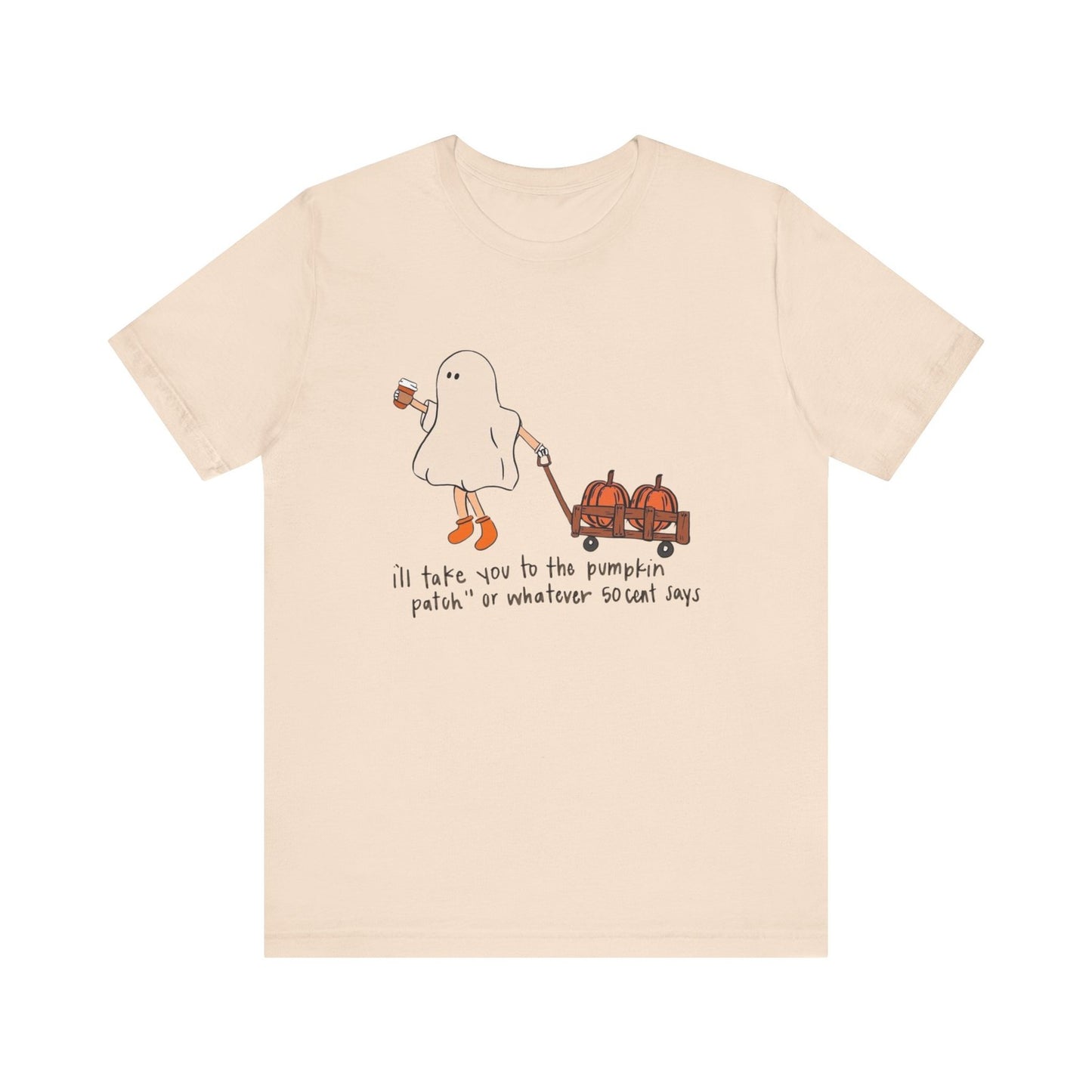 Womans Halloween Shirt I'll Take You 2 The Pumpkin Patch Wherever 50 Cent Says