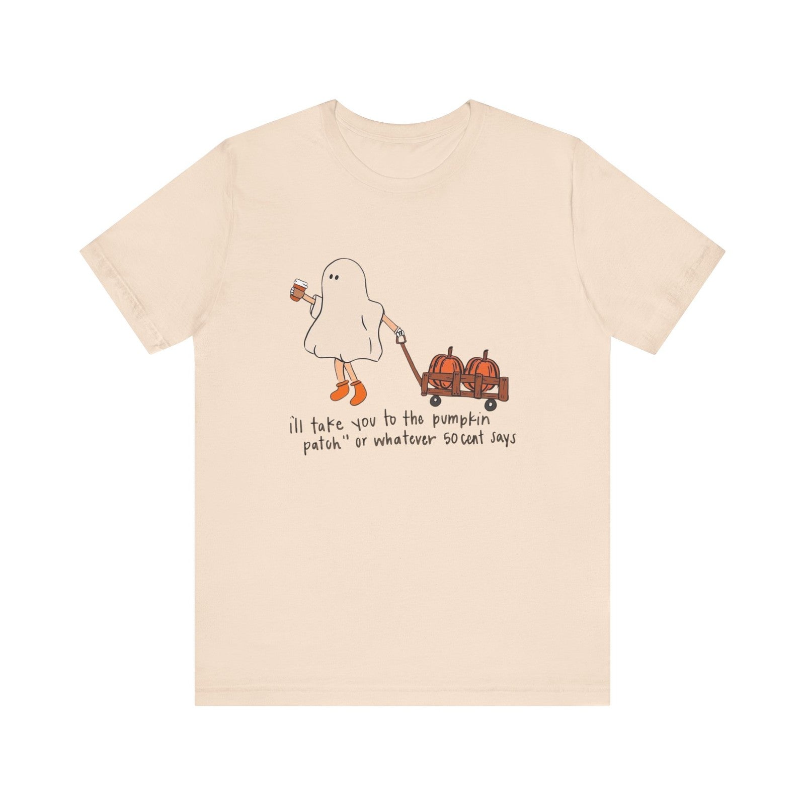 Womans Halloween Shirt I'll Take You 2 The Pumpkin Patch Wherever 50 Cent Says