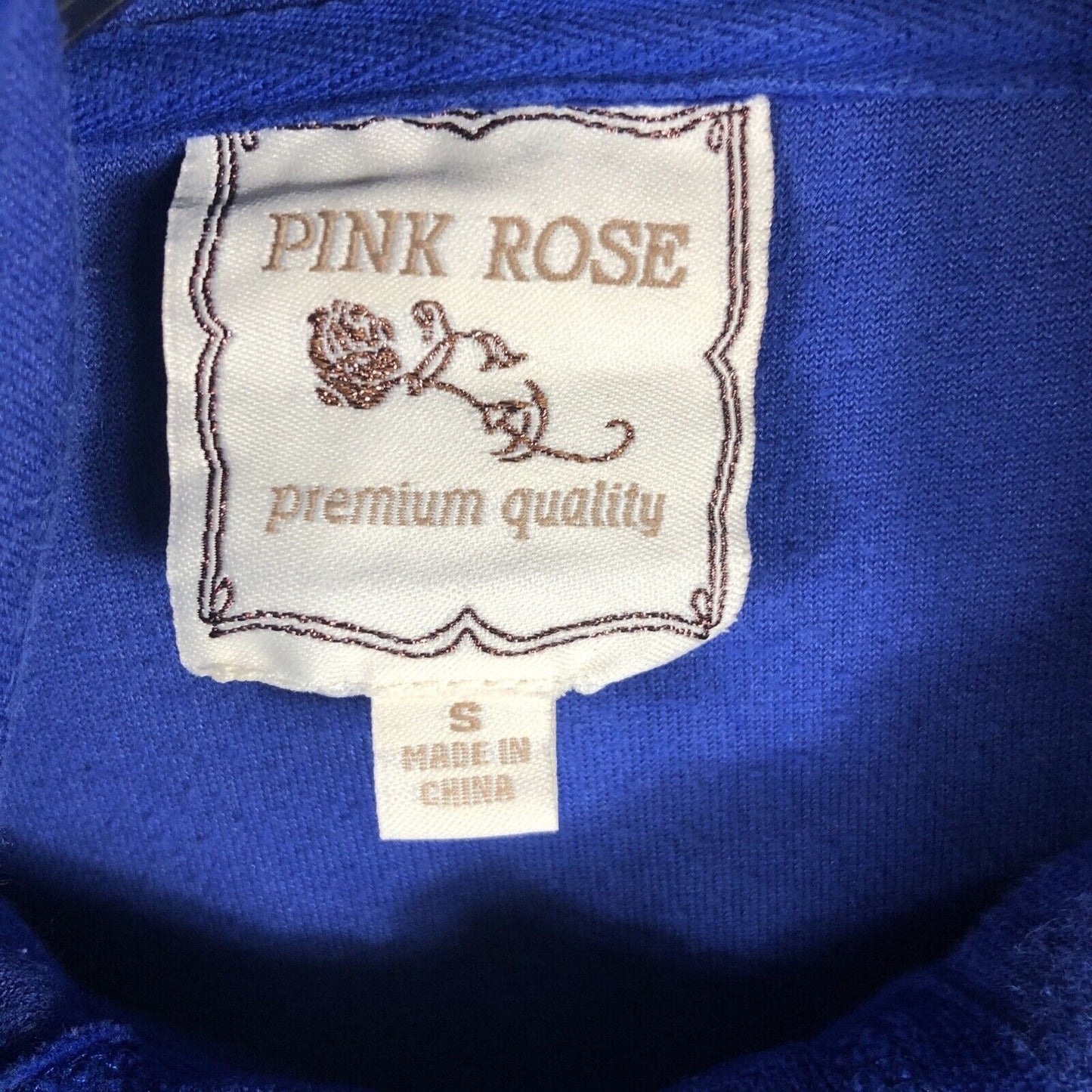 Pink Rose Girls Blue Hoodie LOL Velour Premium Quality Size Small