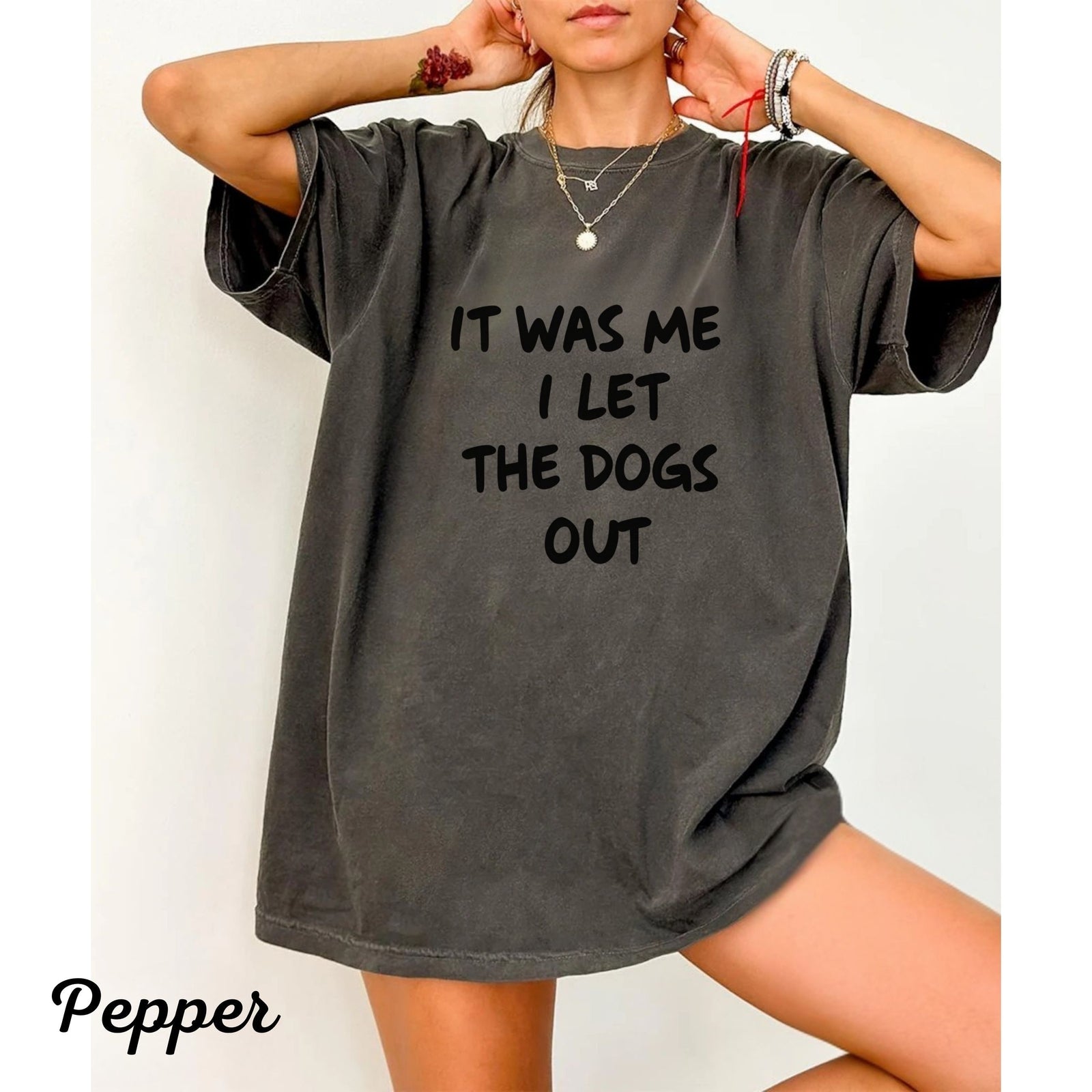 Womans T Shirt Funny Dog Lover Shirt It Was Me Humorous Tee Shirt 
