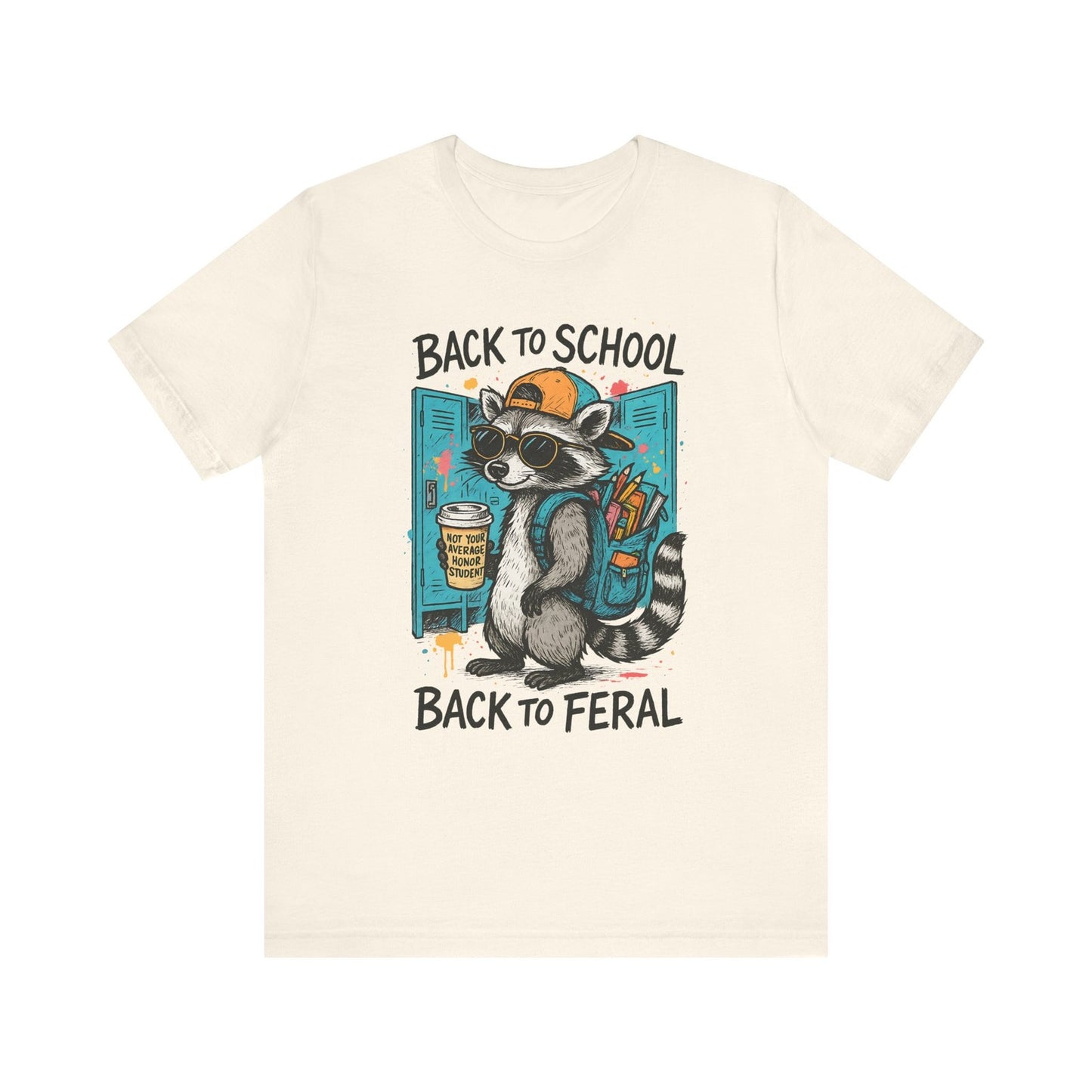 Womans Funny T Shirt Feral & Fabulous Back to School Top Chaos Wild Child Tee 