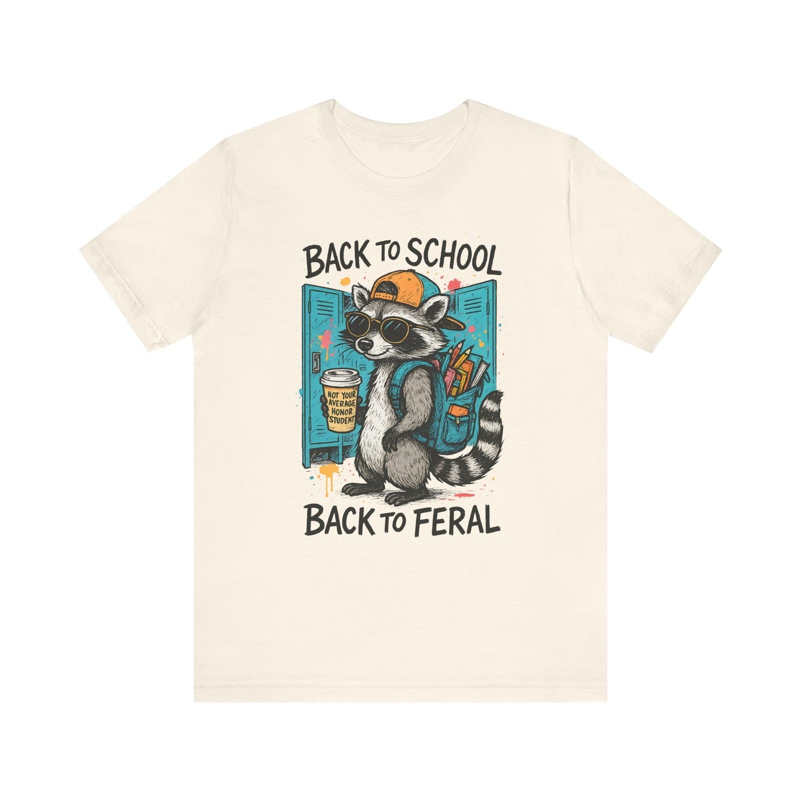 Womans Funny T Shirt Feral & Fabulous Back to School Top Chaos Wild Child Tee 