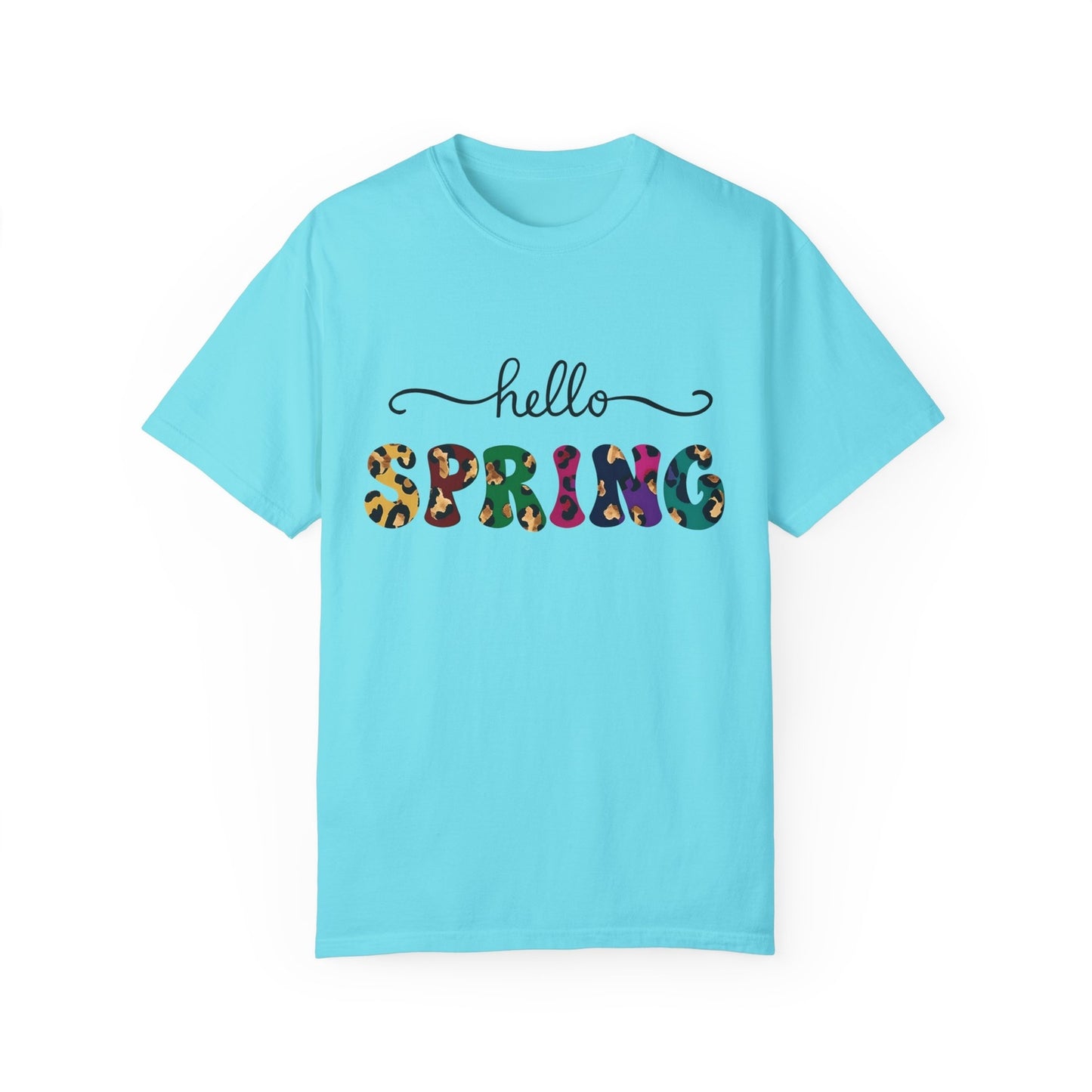 Womans Summer Shirt Hello Spring T-Shirt Pastel Colors Casual Oversized Fit Top