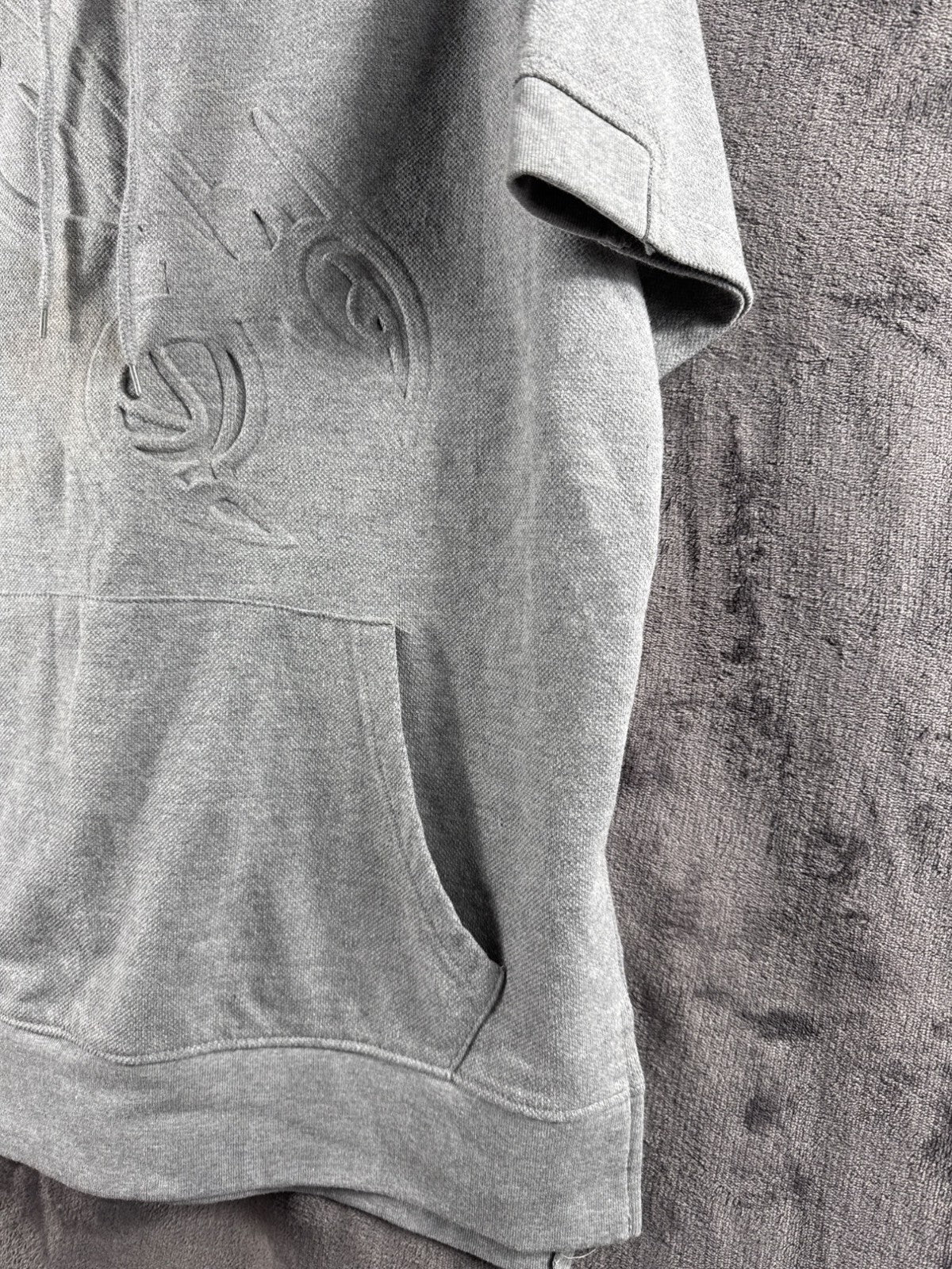 NBA Men's Gray Hoodie Sweatshirt Large - Embossed Logo