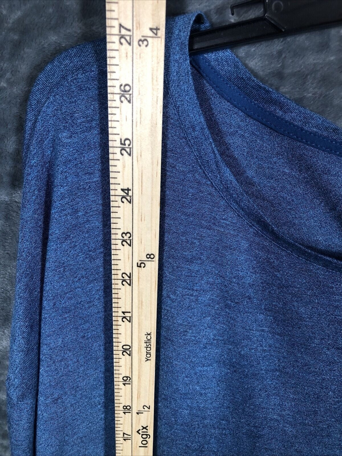 Lou & Grey Womens Blue Long Sleeve Two-Tone Top Medium