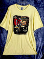 Gildan Unisex Biker T Shirt Living Legend Motorcycle Graphic Shirt XL Yellow Top