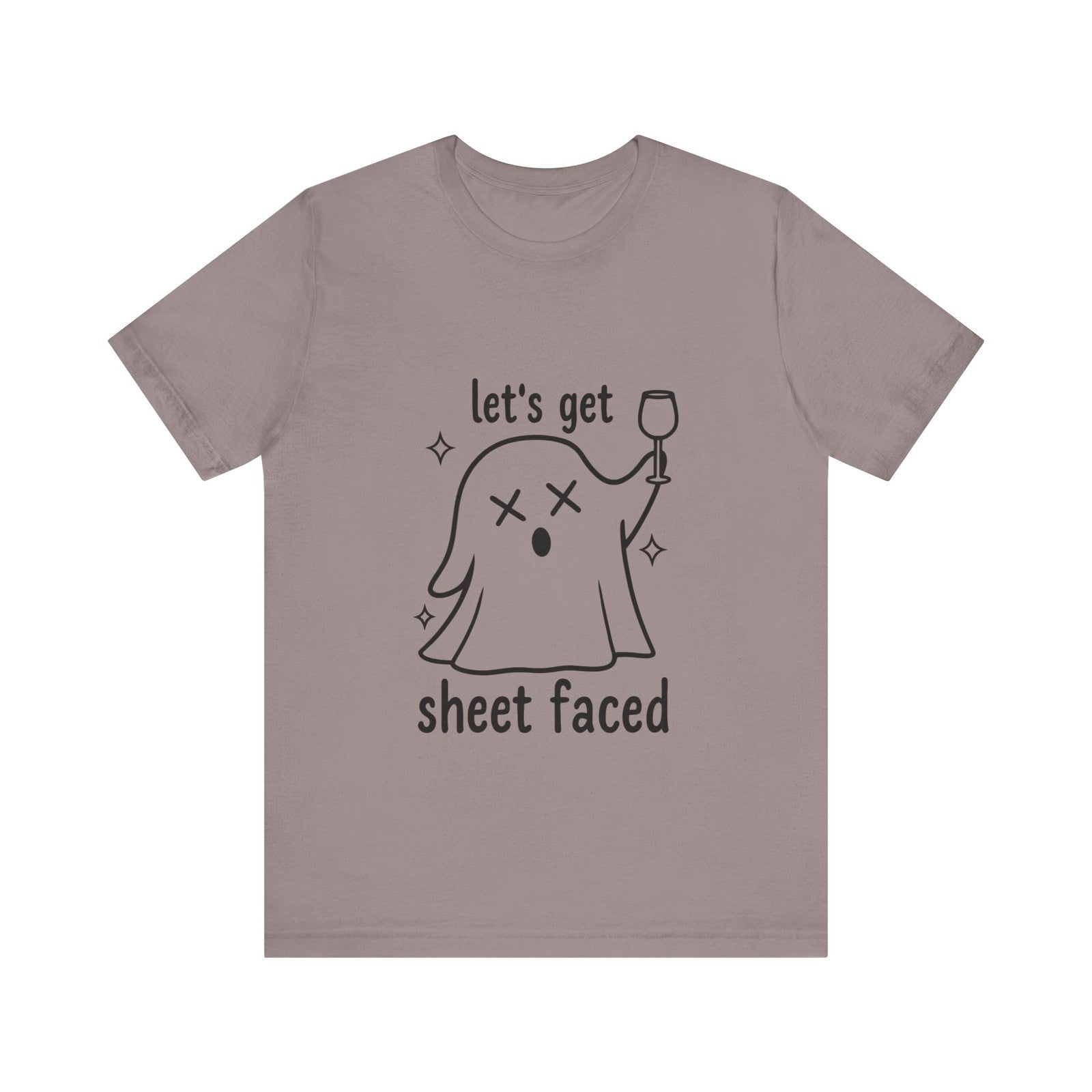 Womans Halloween Shirt Lets Get Sheet Faced Tee  Boo Crew Party Ghost Vibes Top