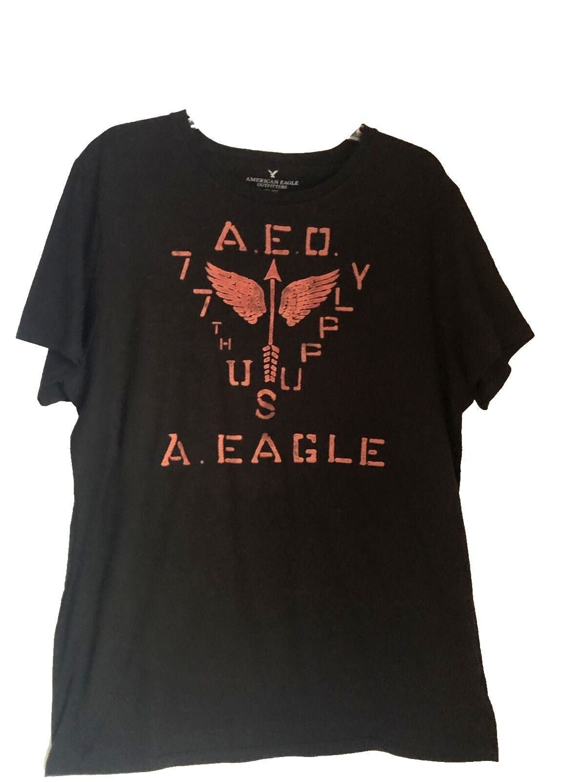 VTG American Eagle Men’s Black T-Shirt Size L Vintage Fit Y2K Street Style