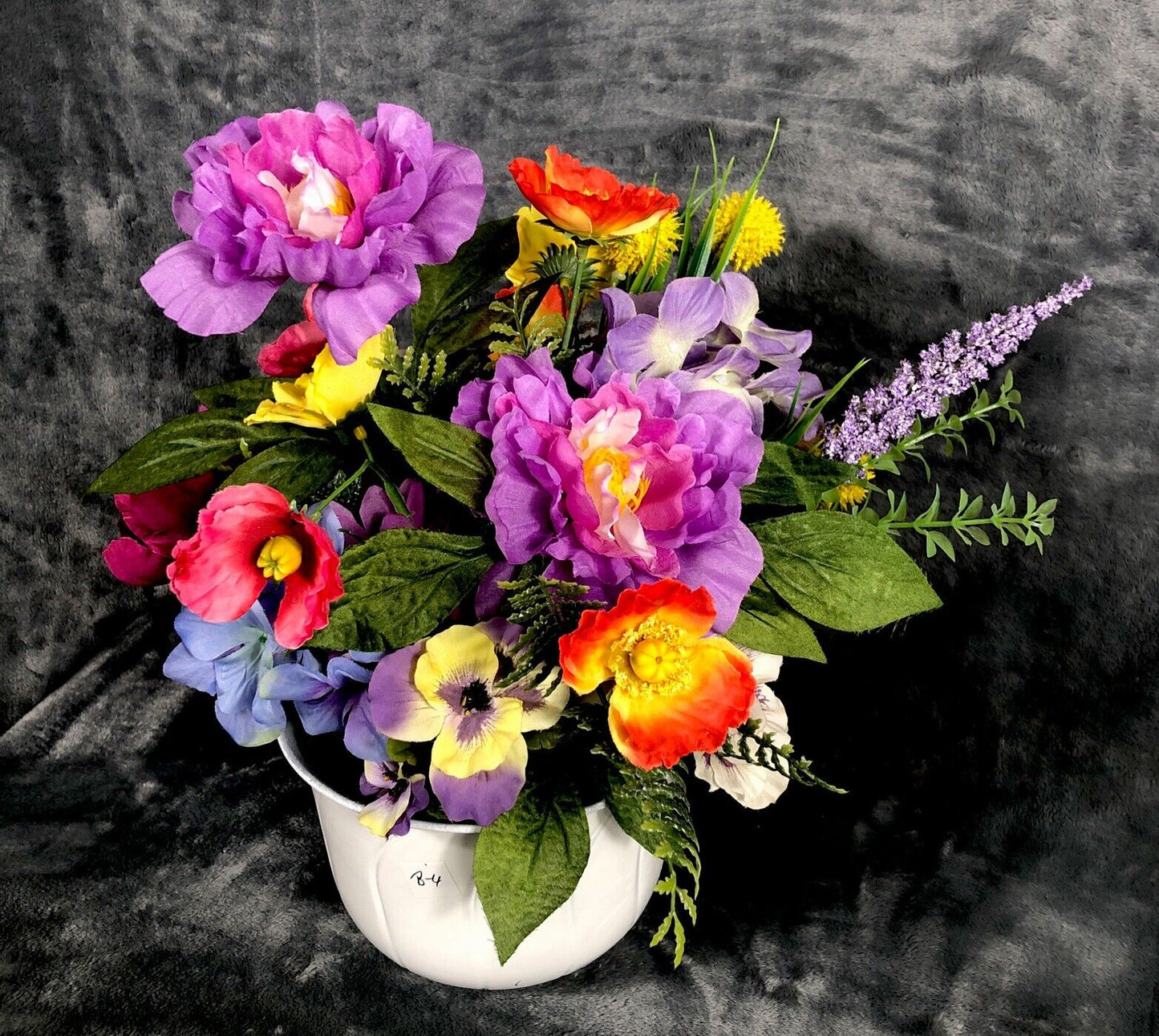 Artificial Flower Arrangement Spring Colors Floral Centerpiece Mixed Flowers