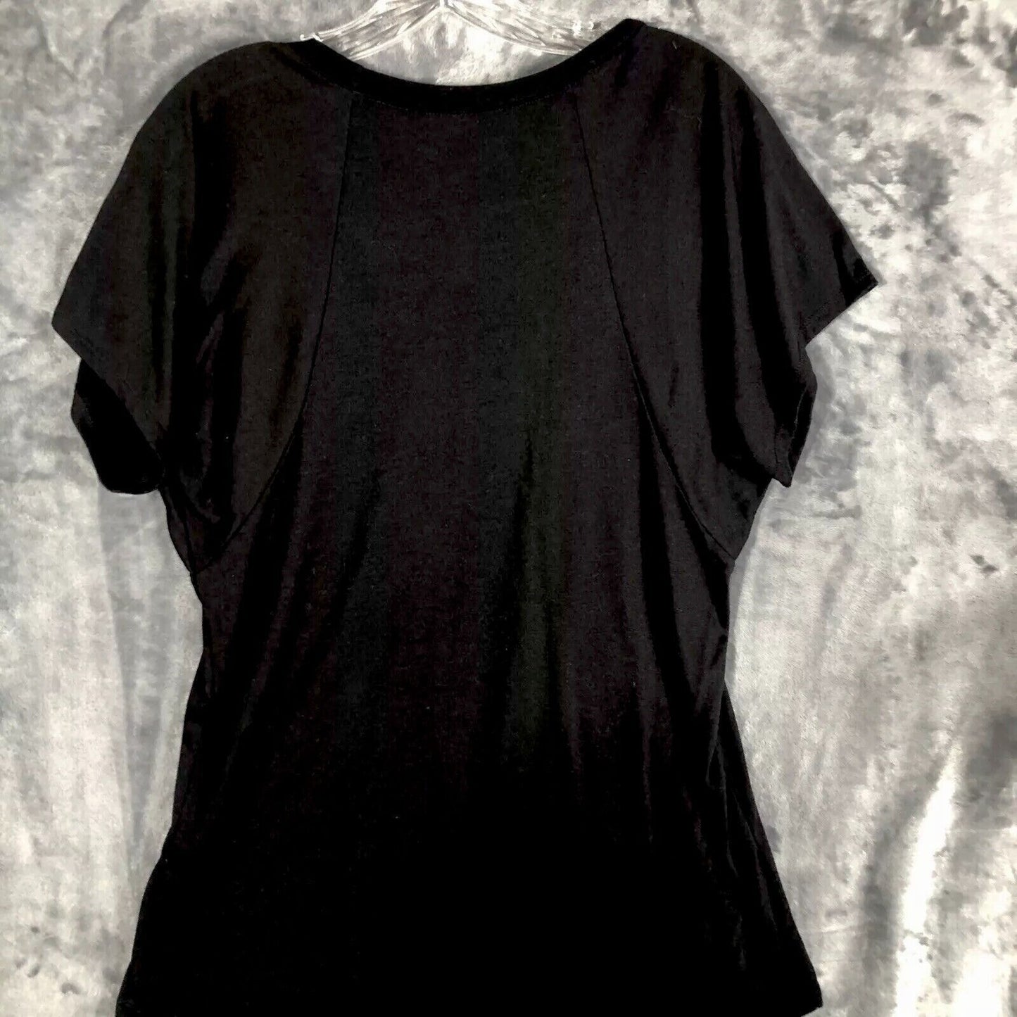 It Works Bling Women's T Shirt Black Studded Silver It Works Size L Shirt