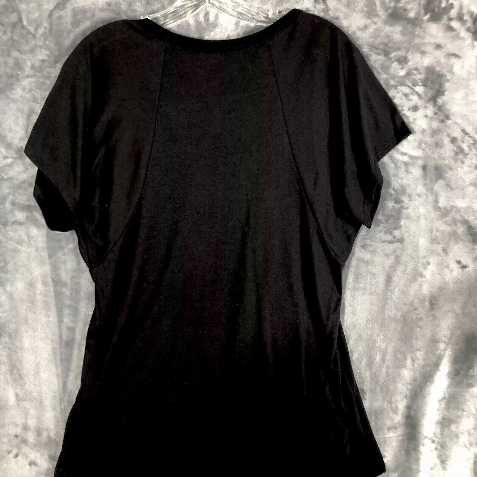It Works Bling Women's T Shirt Black Studded Silver It Works Size L Shirt