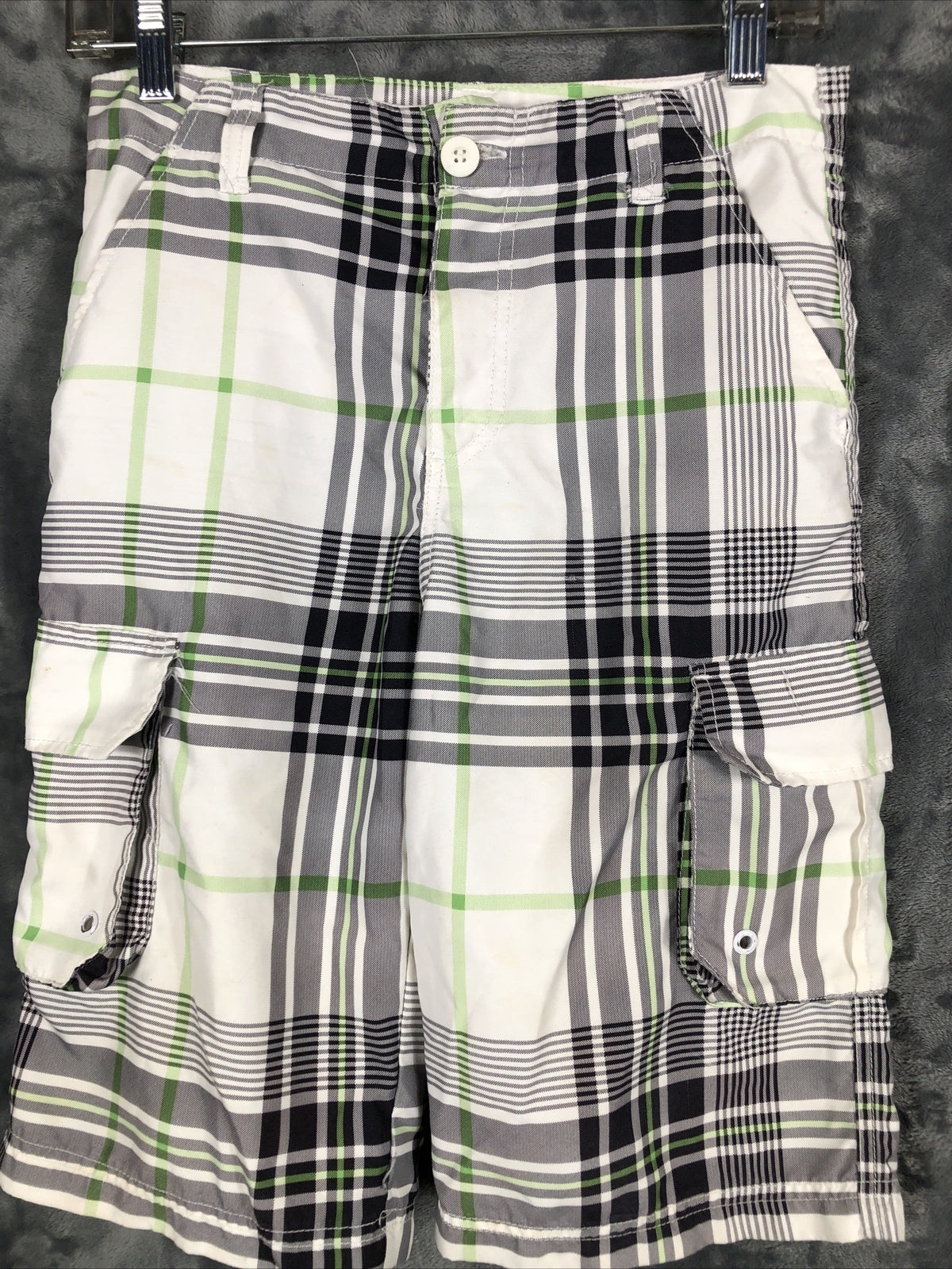 OP Cargo Shorts Boys Size 16 Plaid 