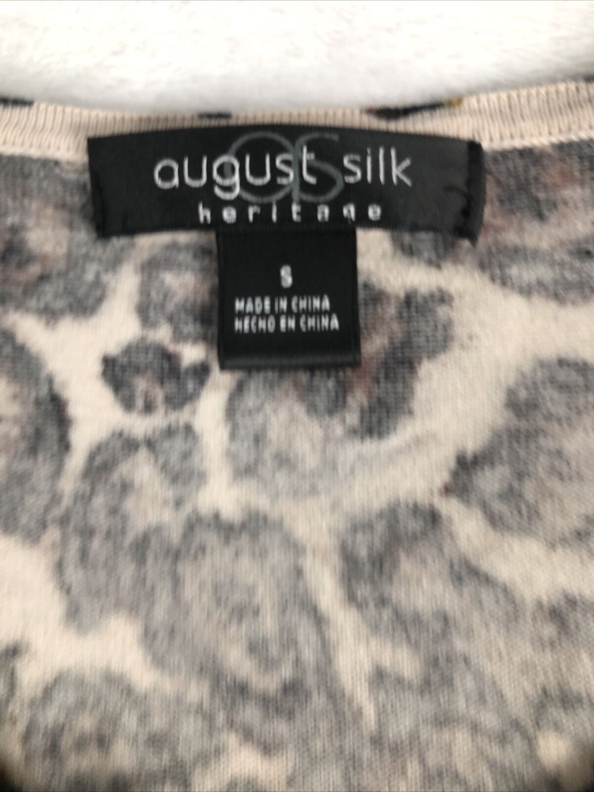 August Silk Heritage Woman’s Leopard ￼Shirt ￼Animal Print ￼Size Adult Small