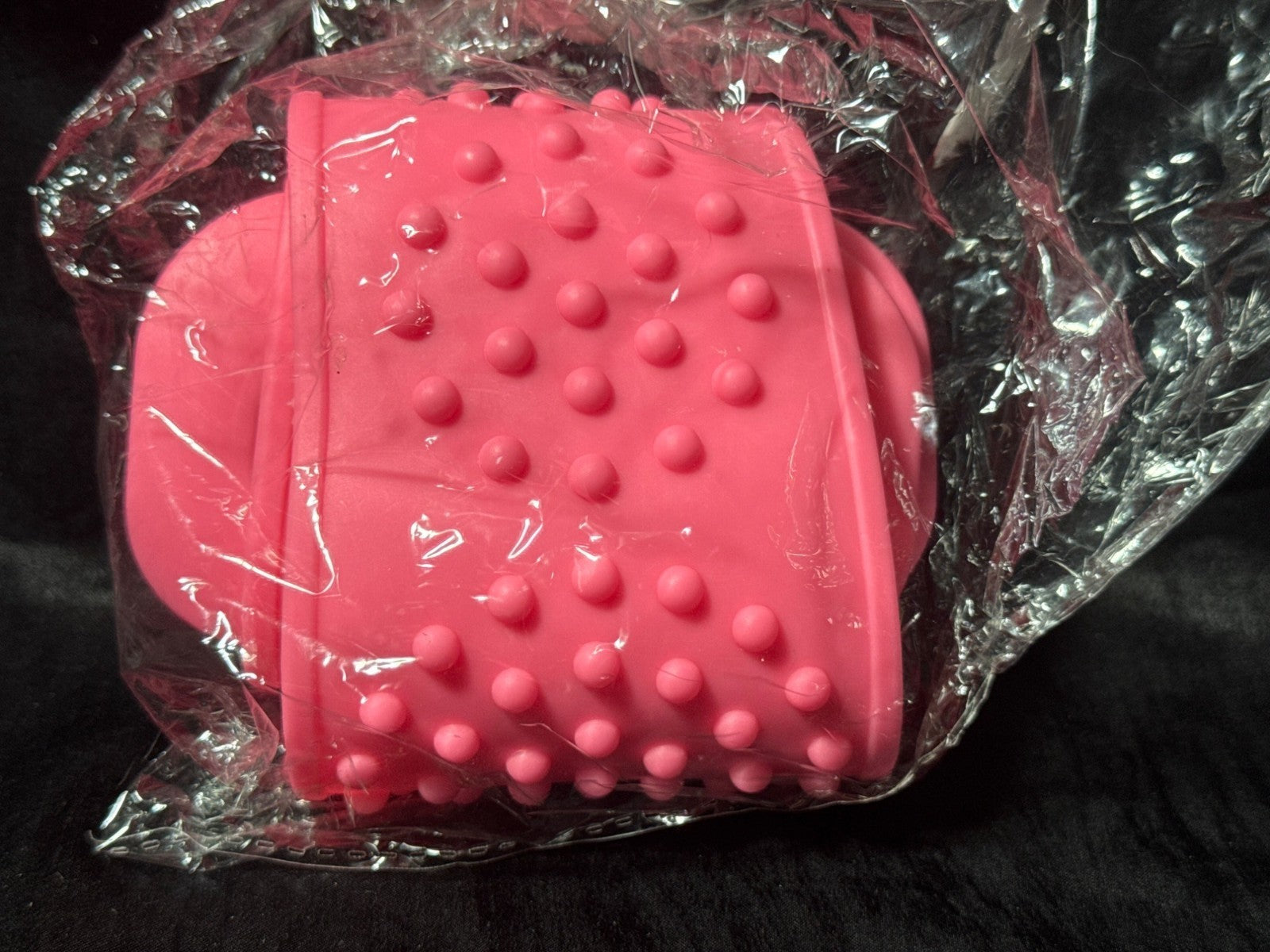 Silicone Massage Bath Brush Body Scrubber Pink
