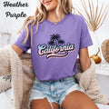 Womans T Shirt Summer California Vibes Tee Shirt Beachwear Palm Tree Top