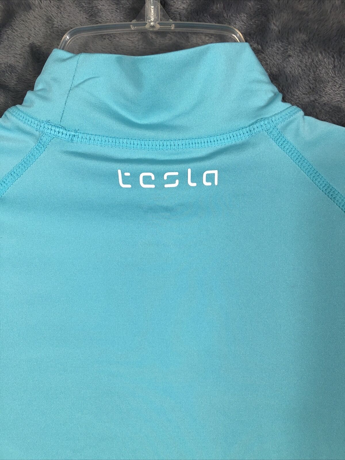 Tesla Swim Shirt Girls Size Small Teal In Color