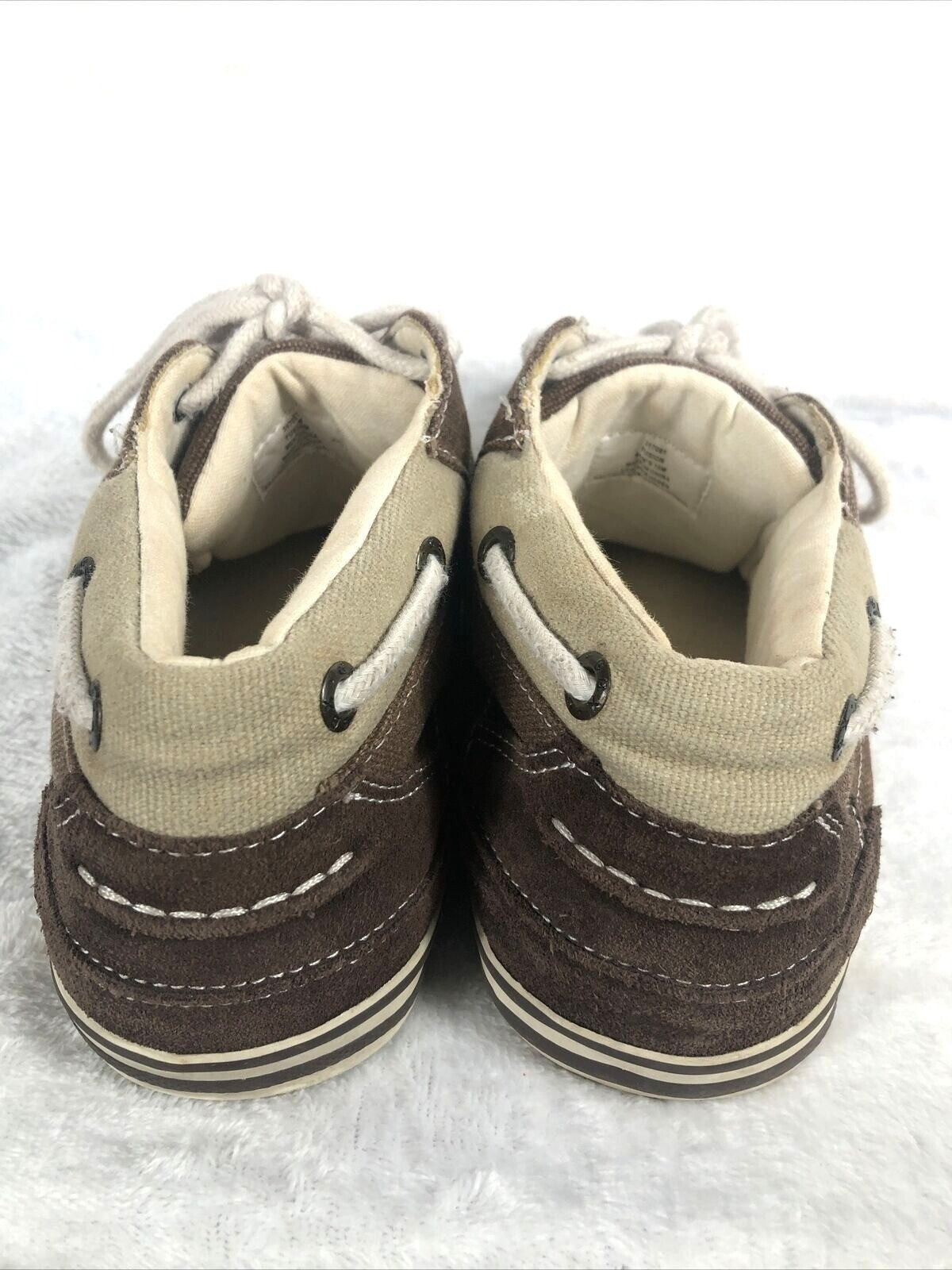 Mens GBX Shoes Brown Suede & Canvas Lace-Up Sneakers Size 12
