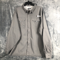 Habit Shirt Mens Extra Large Gray Long Sleeve Vented Fishing Outdoor
