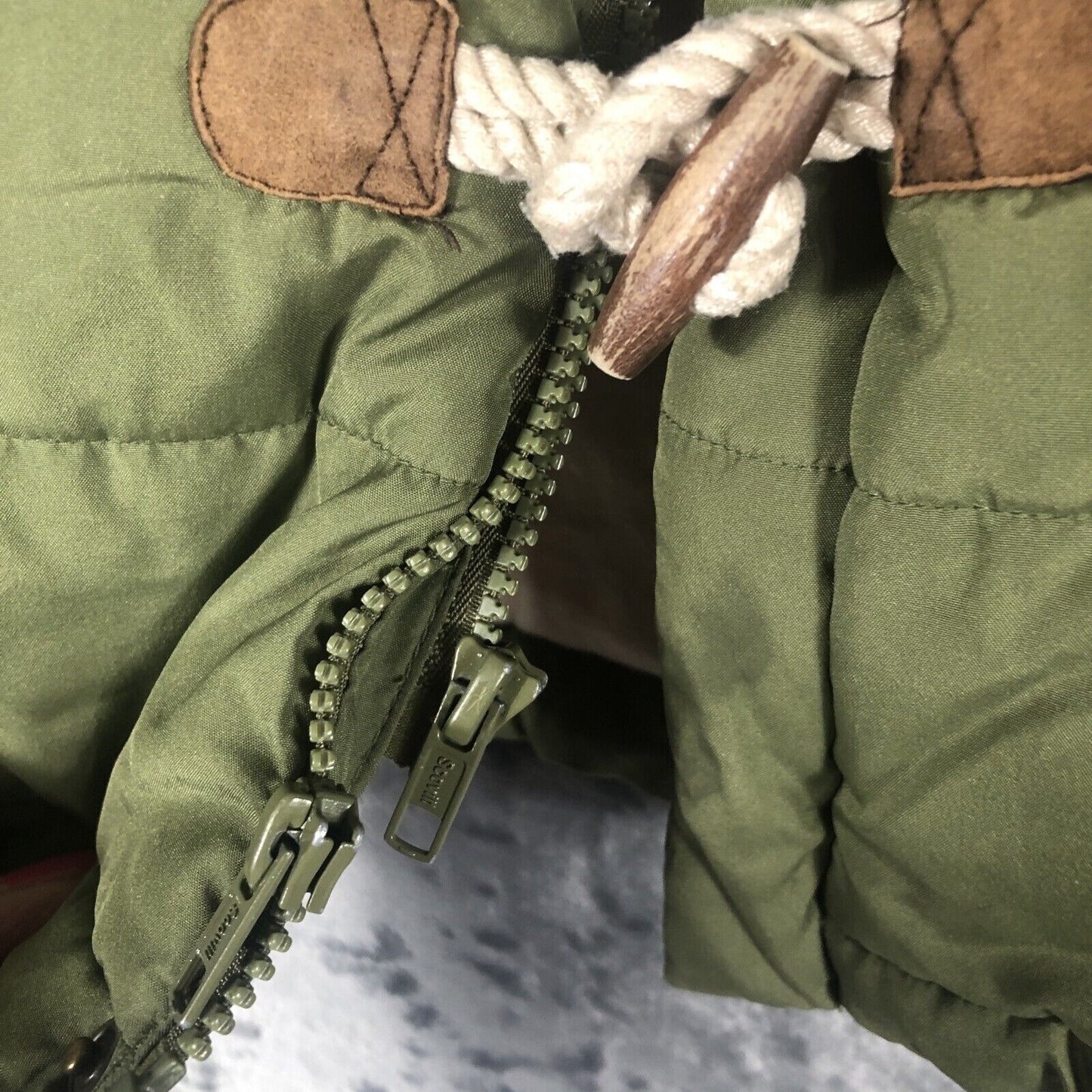 Toddler Green Duffle Coat With Toggle Closures & Hood