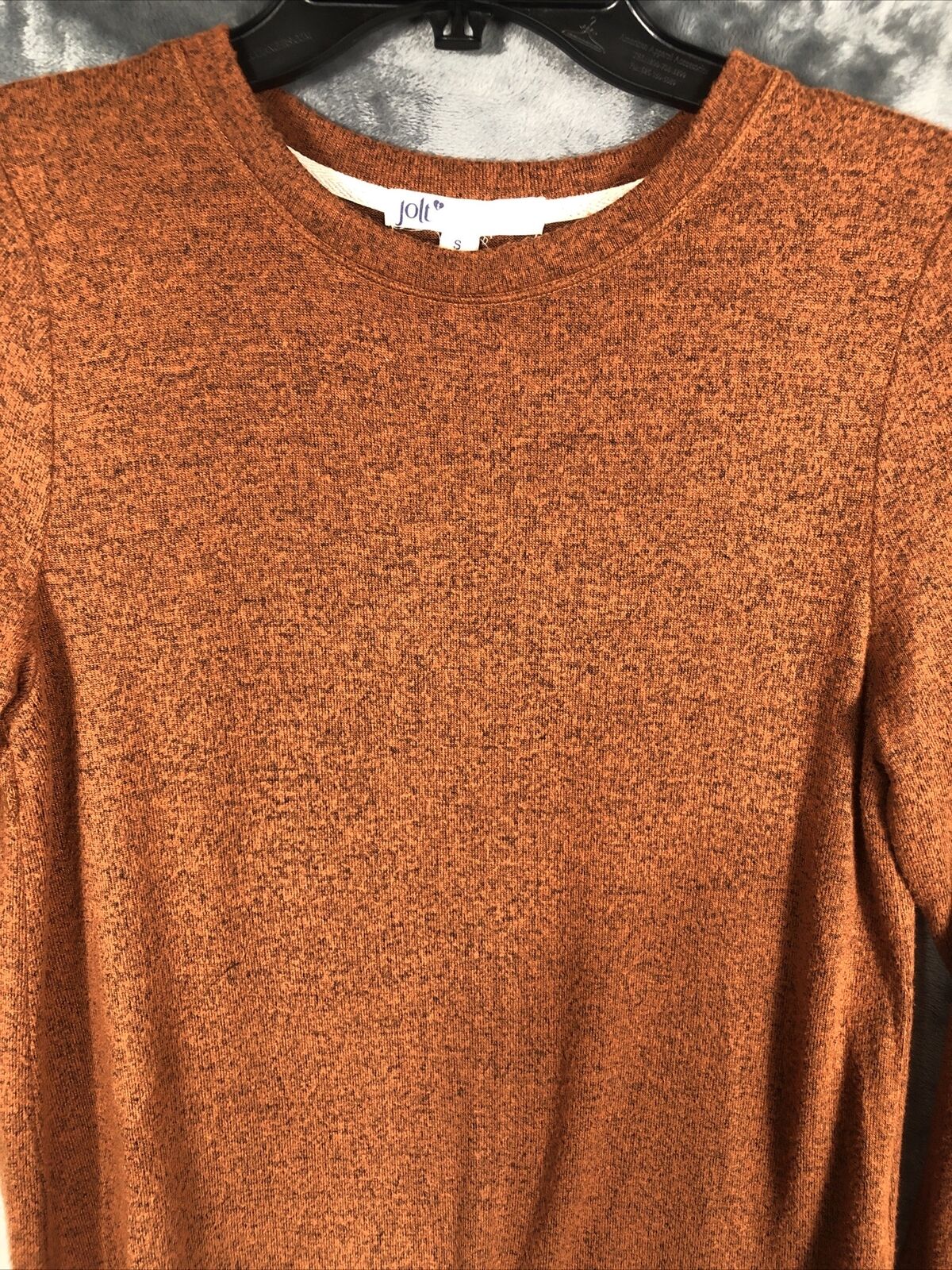 Jolt Women’s Pullover Size Small Long Sleeve Rust Color Bottom Lace Trim