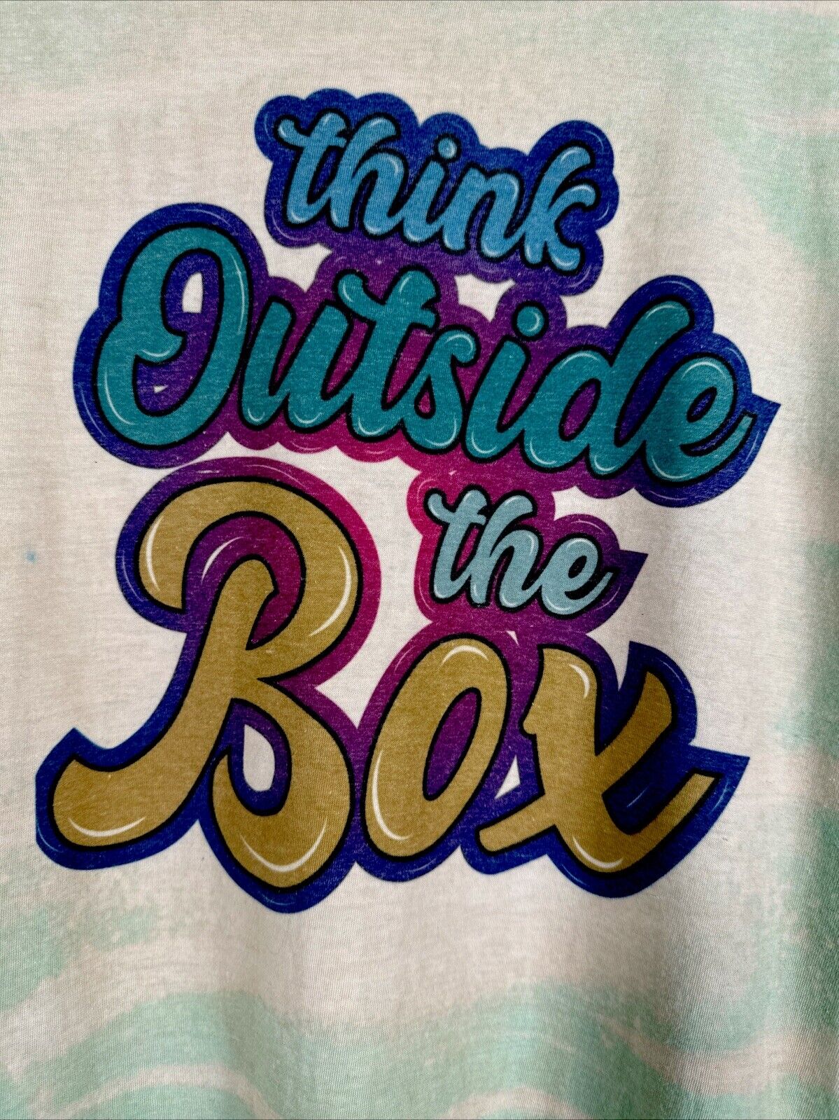 Women’s T-shirt extra large think outside the box sharp