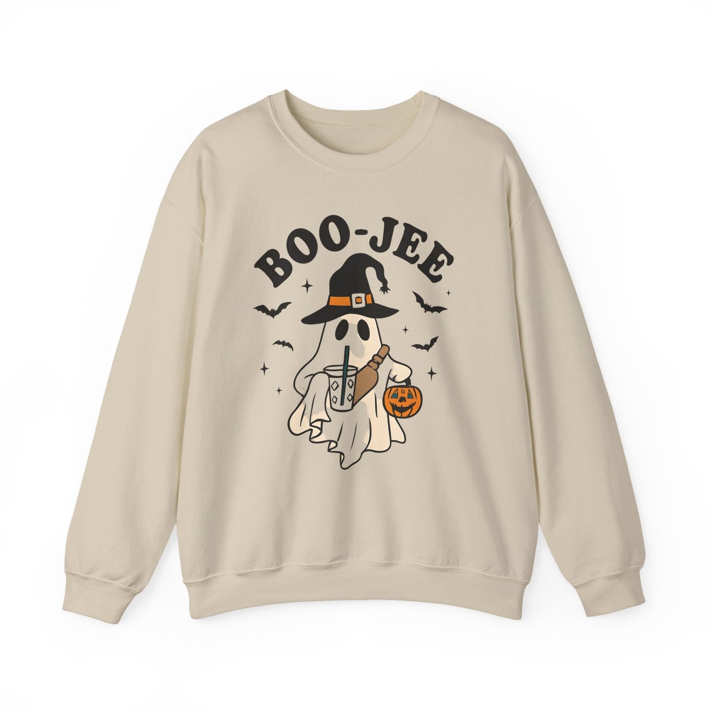 Boo Jee Womens Sweatshirt  Cute Halloween Pullover, Cozy Fall Graphic Top