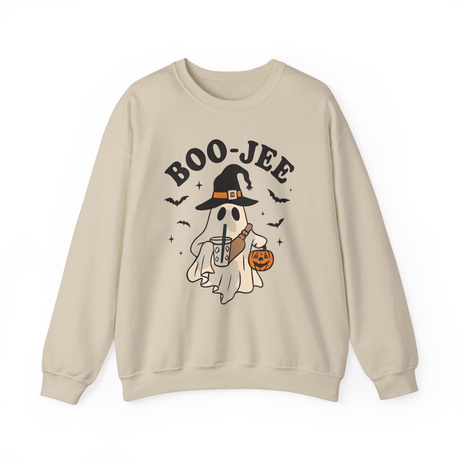 Boo Jee Womens Sweatshirt  Cute Halloween Pullover, Cozy Fall Graphic Top