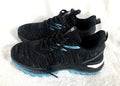 Skora Womens Shoes Athletic Running Shoes Black & Blue Lace-Up Sneakers