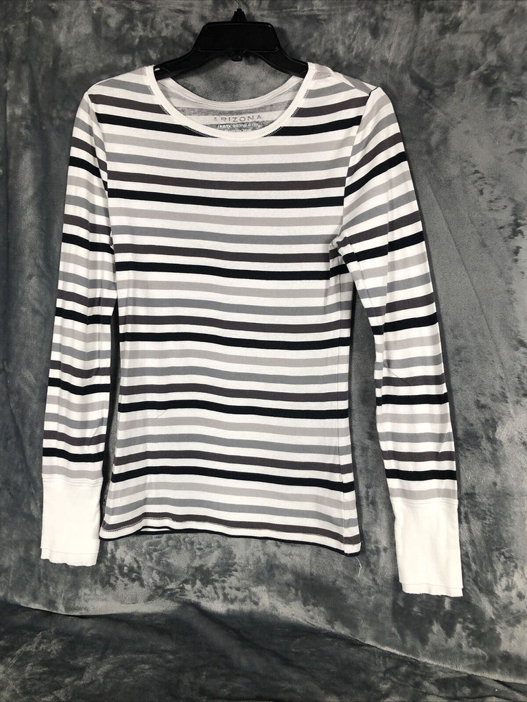 Arizona Women’s Sweater Long Sleeve Striped Size Large