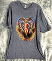 Glidan Men’s T-Shirt Poison Snakes Soft Style Gray X Large Shirt