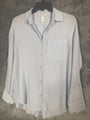 H&M Light Blue Womens Long Sleeve Button-Up Shirt Size 2