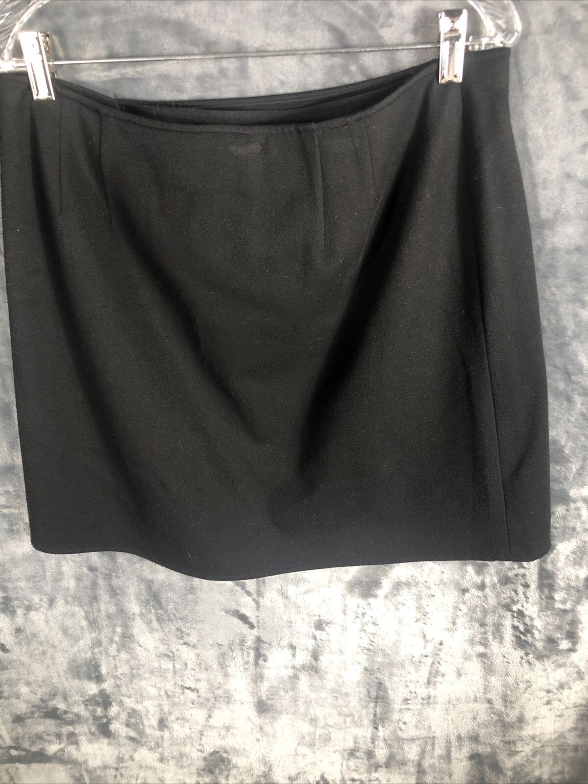 Talbot’s Velour Wrap Around Skirt Petites Short Black Stretch Size 14 So Soft!!