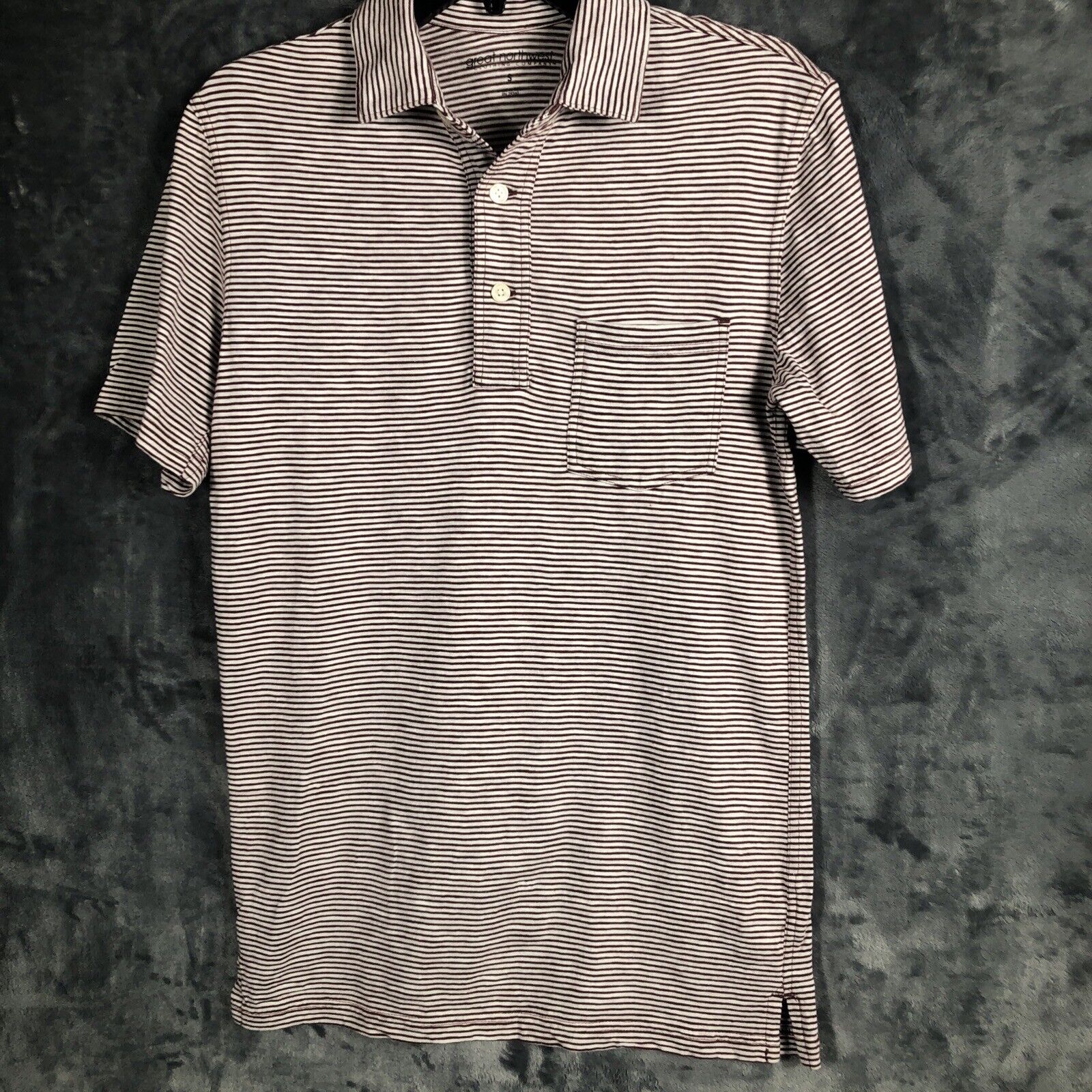 Great Northwest Clothing Company Short Sleeve Button Up Shirt Stripes Mens Small