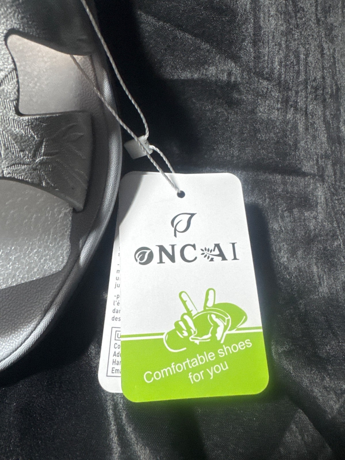 Womens Silver Slip-On Sandals By Oncai With Stylish Cut-Out Design & Embossed