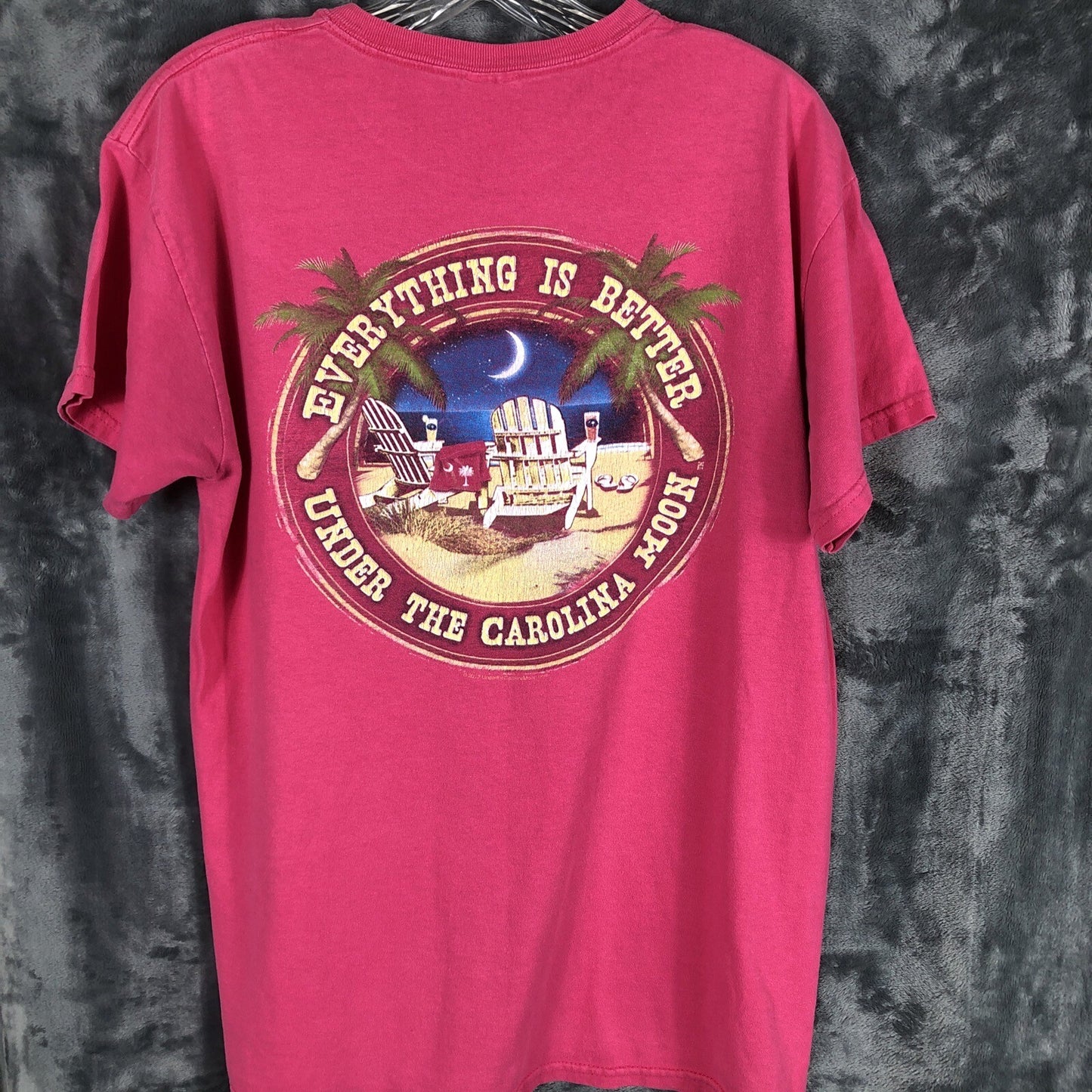Glidan Women’s T Shirt Everything is Better Under The Carolina Moon Size M Top