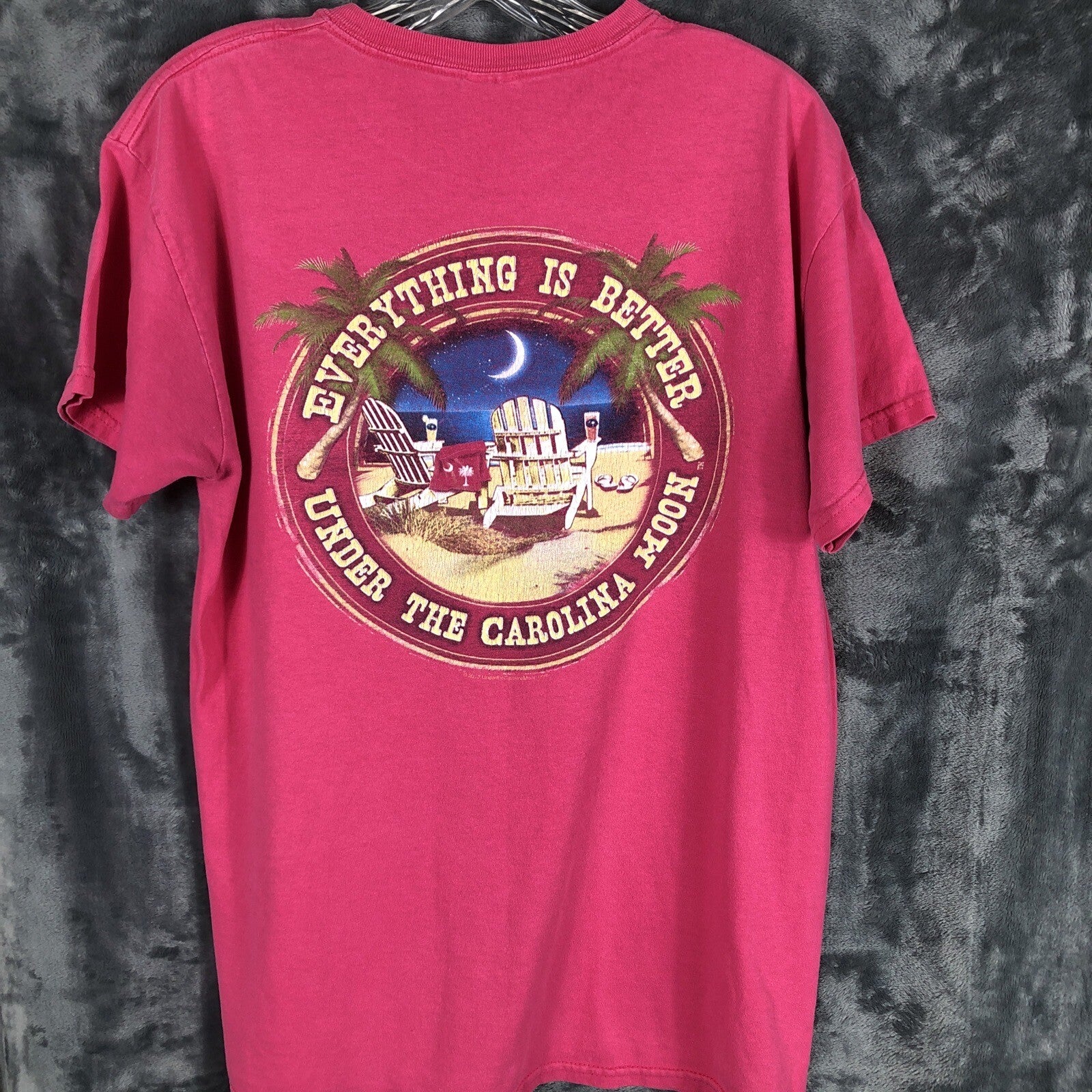 Glidan Women’s T Shirt Everything is Better Under The Carolina Moon Size M Top