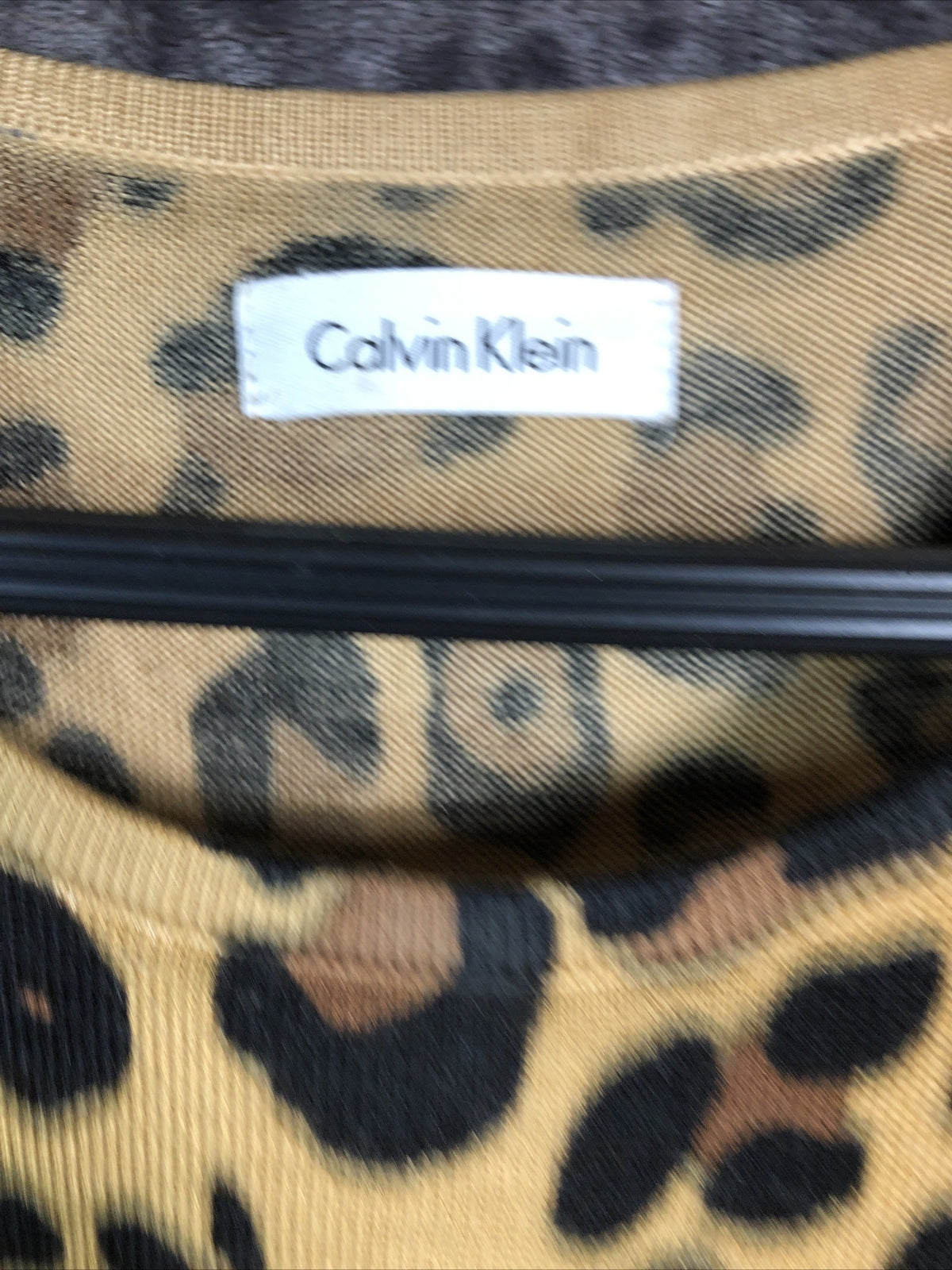 Calvin Klein Woman's Dress Leopard Sleeveless Size Medium