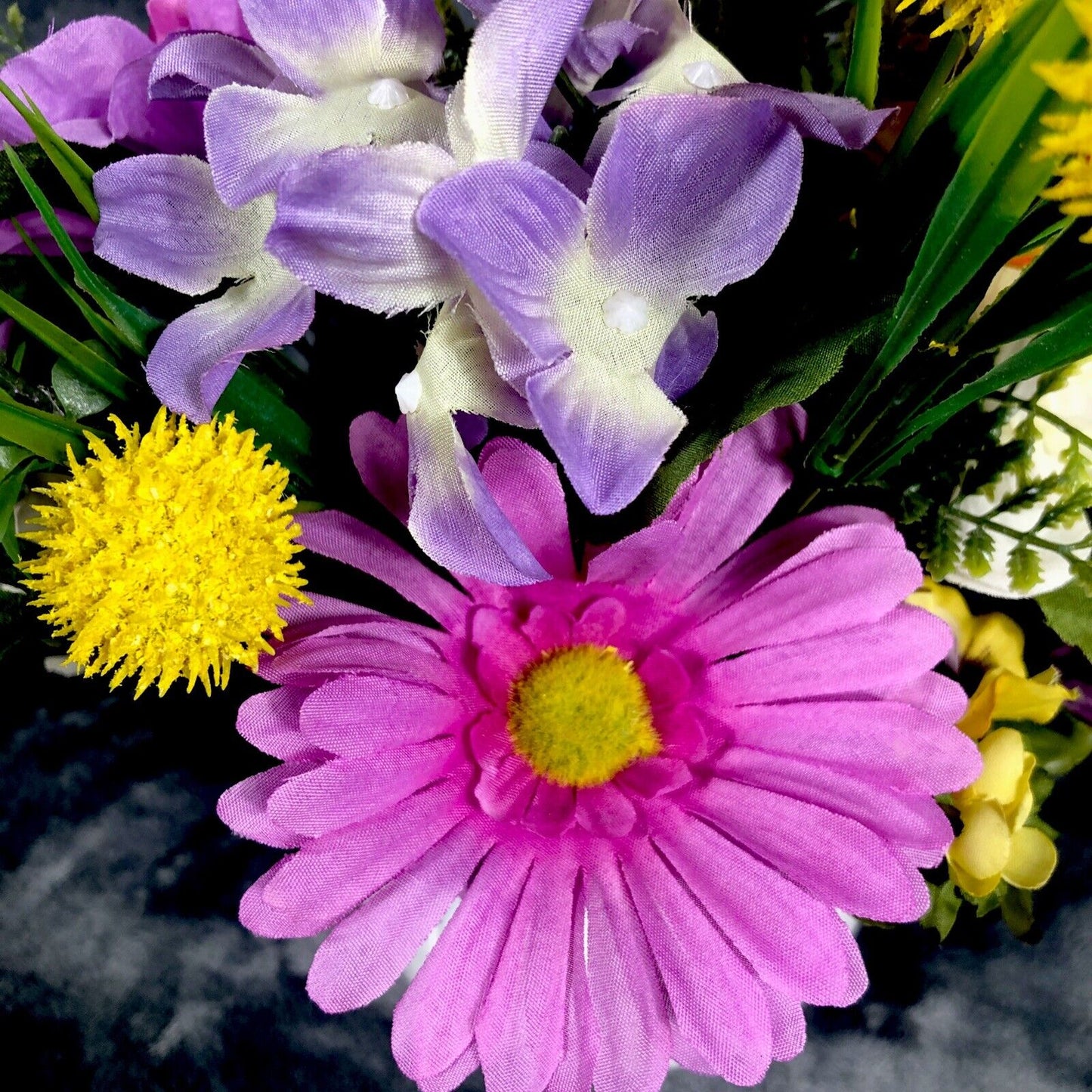 Artificial Flower Arrangement Spring Colors Floral Centerpiece Mixed Flowers