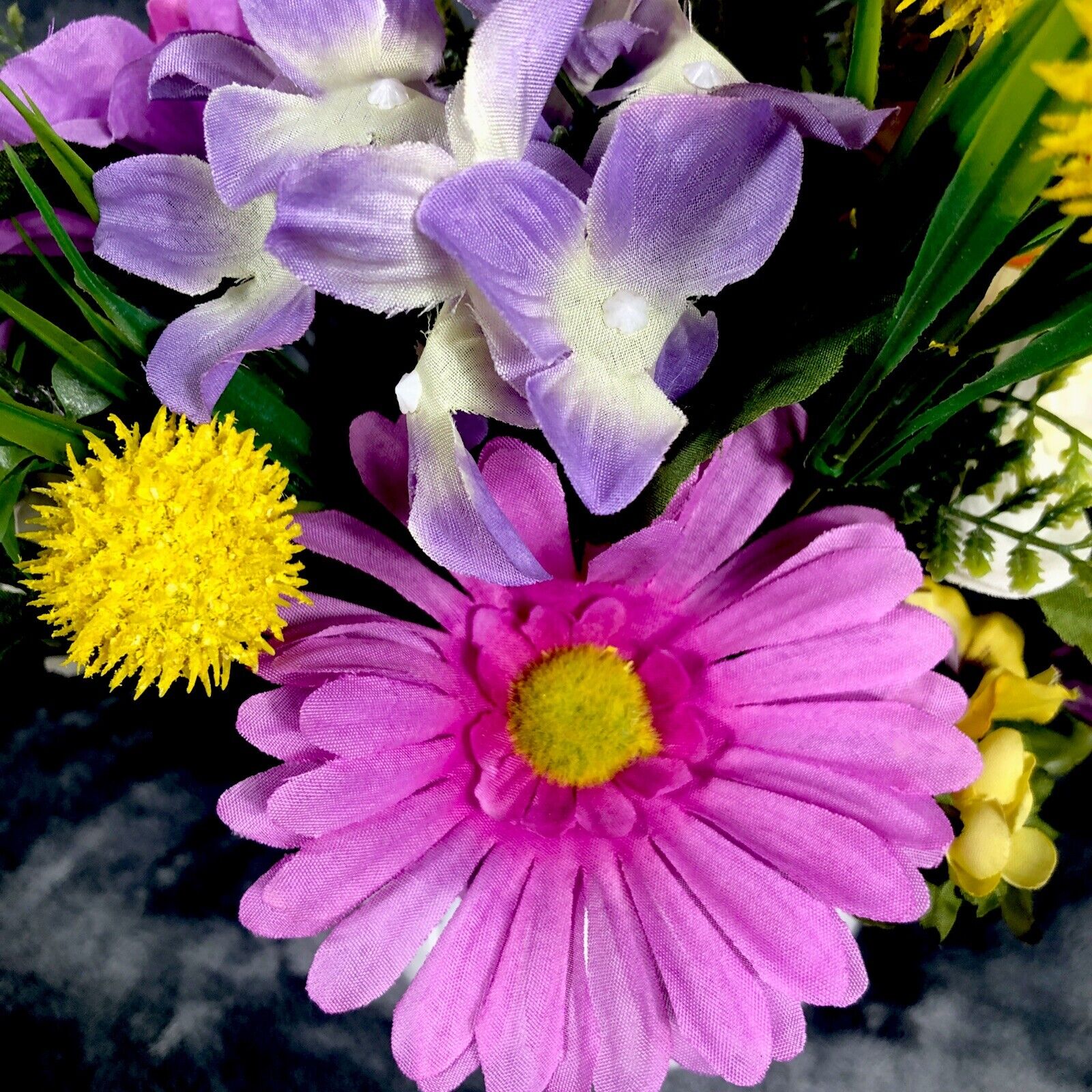 Artificial Flower Arrangement Spring Colors Floral Centerpiece Mixed Flowers