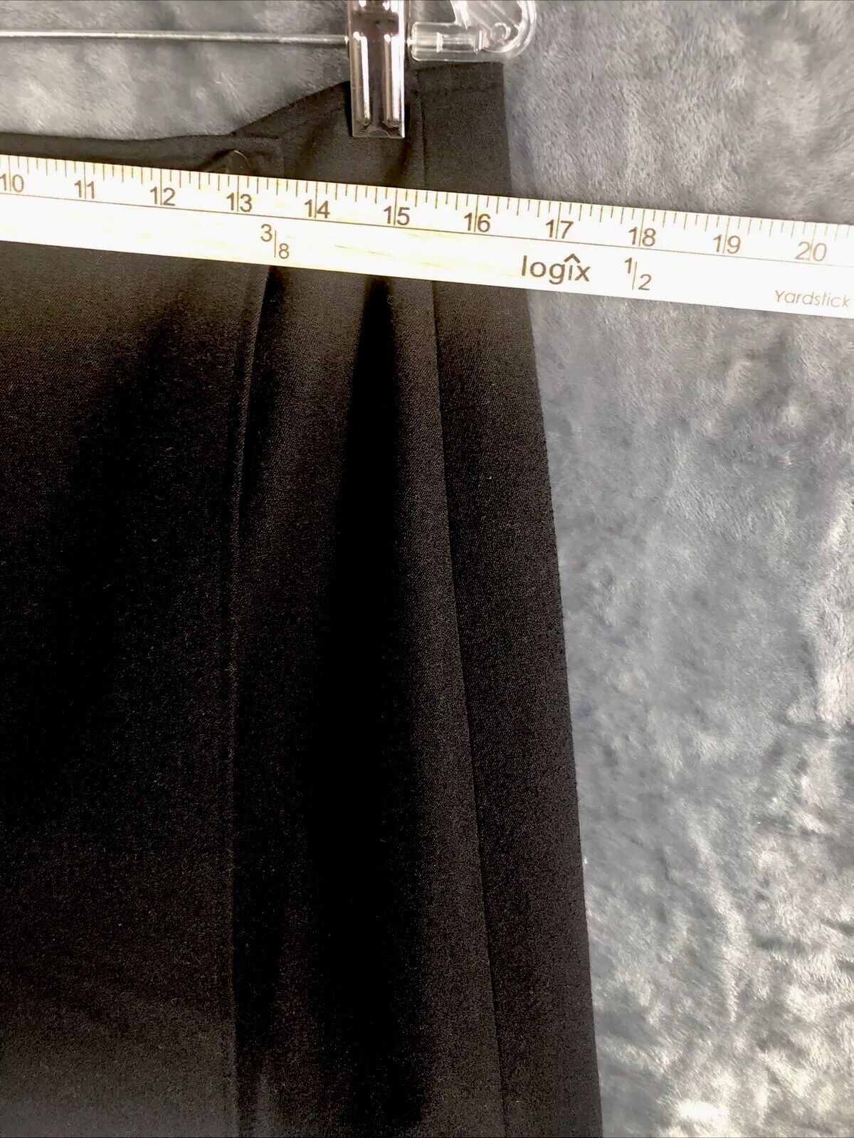 Talbot’s Velour Wrap Around Skirt Petites Short Black Stretch Size 14 So Soft!!