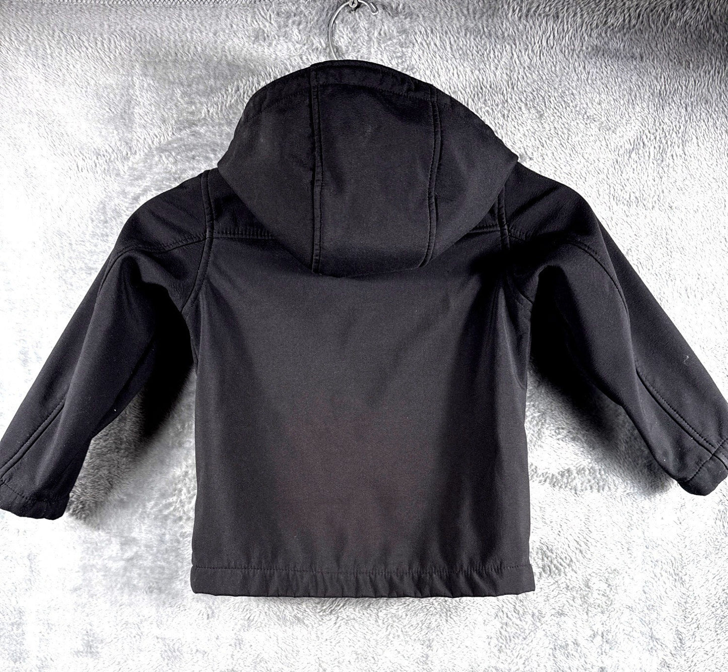 ZeroXposur Toddler Boys Black Softshell Jacket With Hood & Zipper Pockets Size S