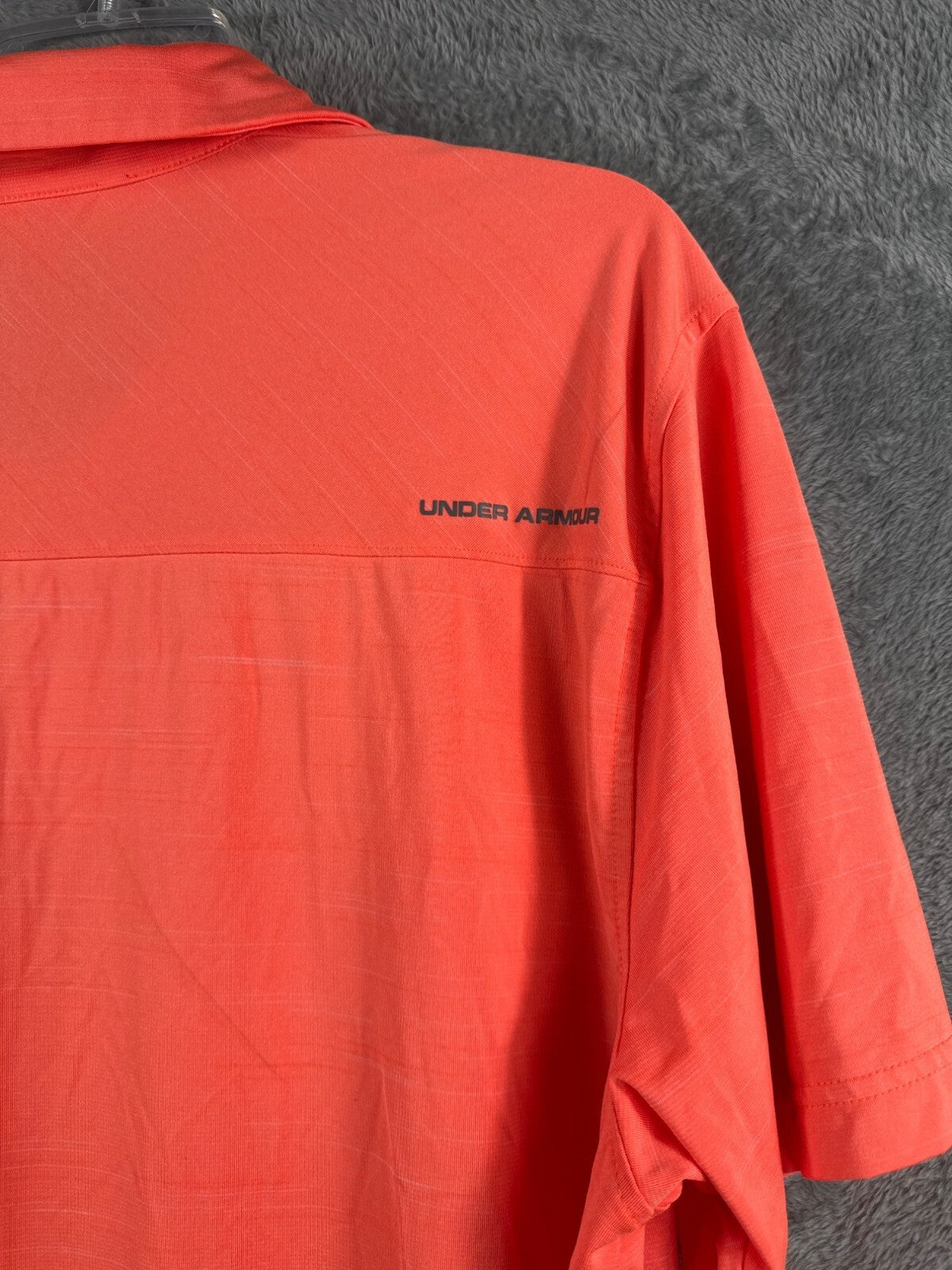 Under Armour HeatGear Loose Fit Mens Polo Shirt XL Orange Lightweight