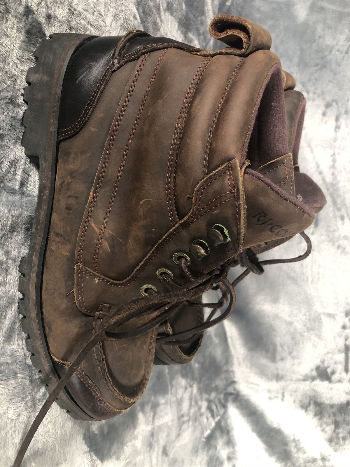 VINTAGE RJ Colt Men's 90s Nomad Boot Casual Lace Brown Leather Cheyenne