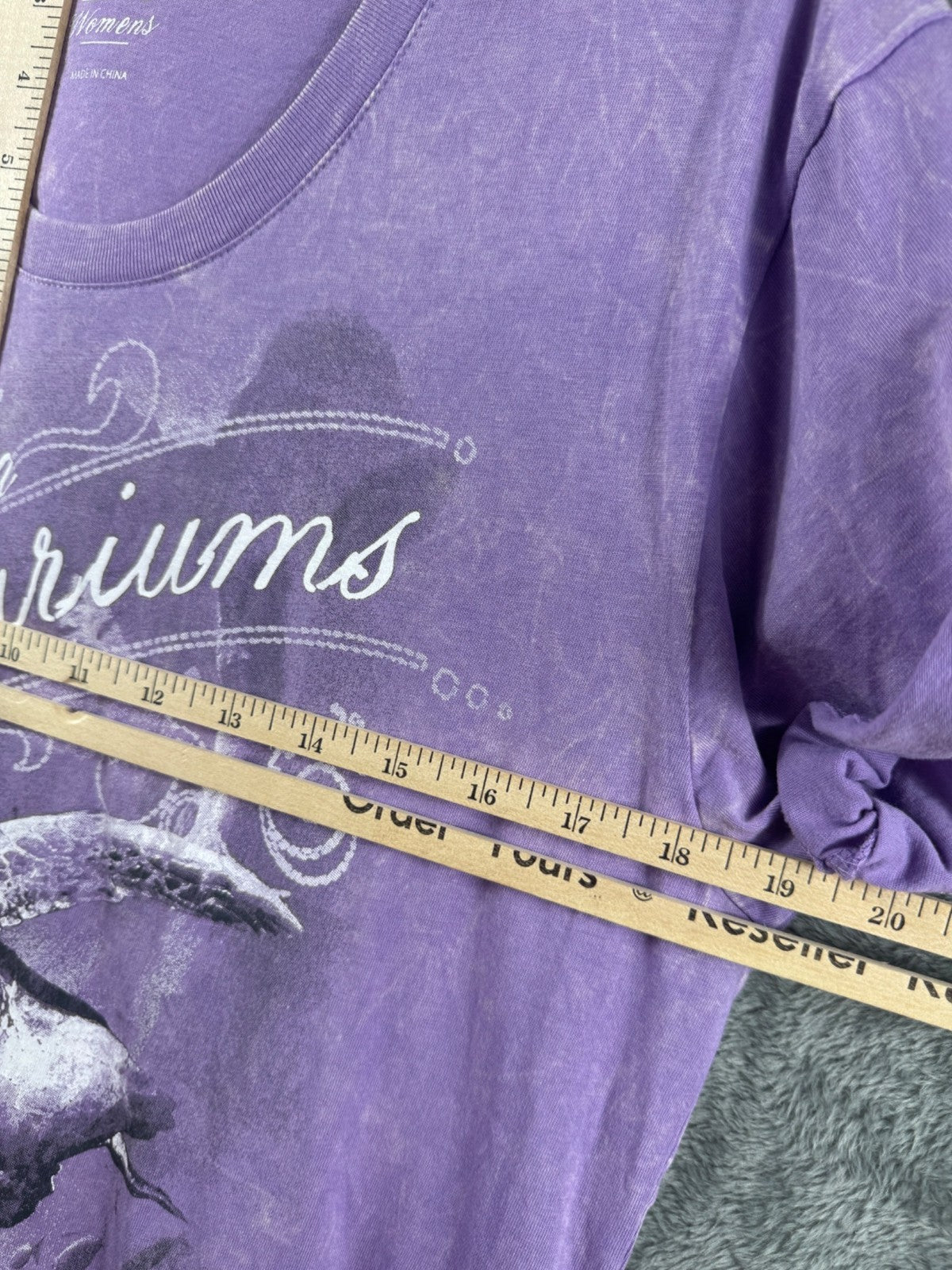 Womens North Carolina Aquarium Graphic Tee Purple By EMI Size L