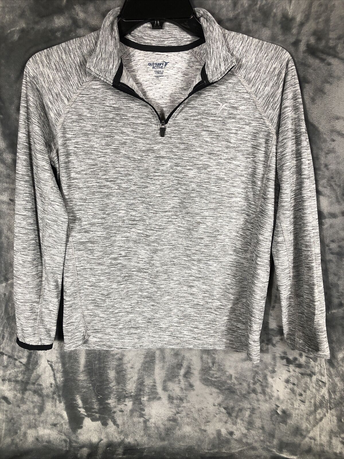 Old Navy Shirt Active Breeze On Boys Pull Over Size Large 10 To 12 Grey