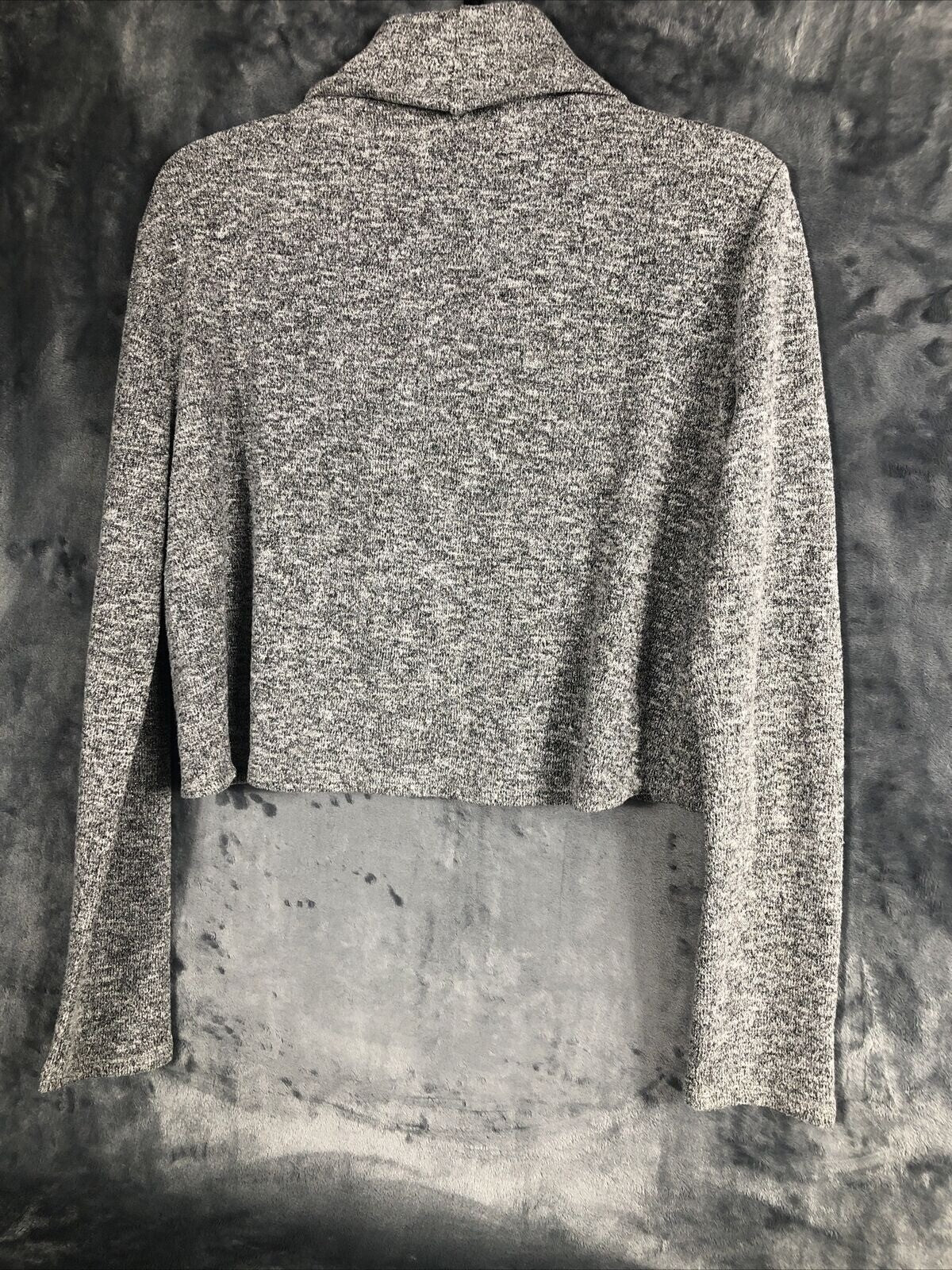 White House Black Market Woman's Sweater Gray Cowl Neck Knit Size Adult Medium