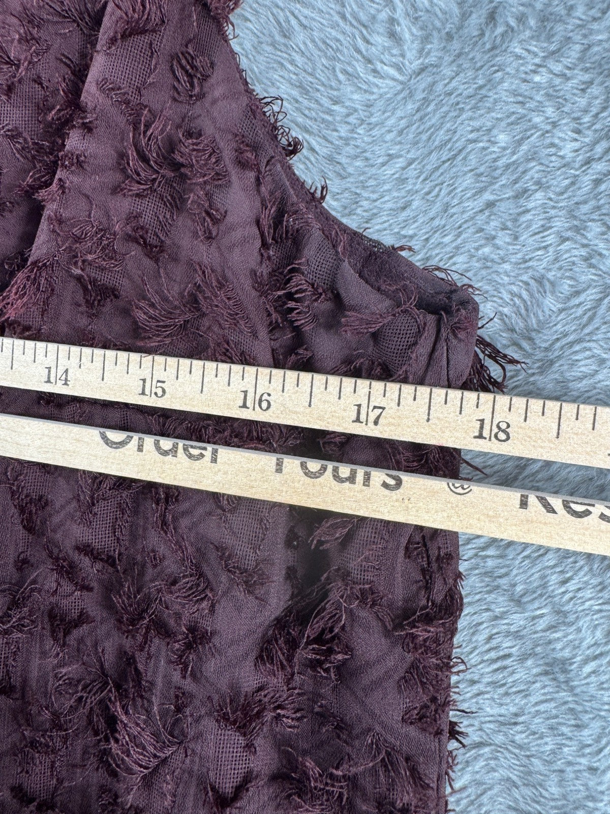 1.State Burgundy Textured Sleeveless V-Neck Tank Top Womens M