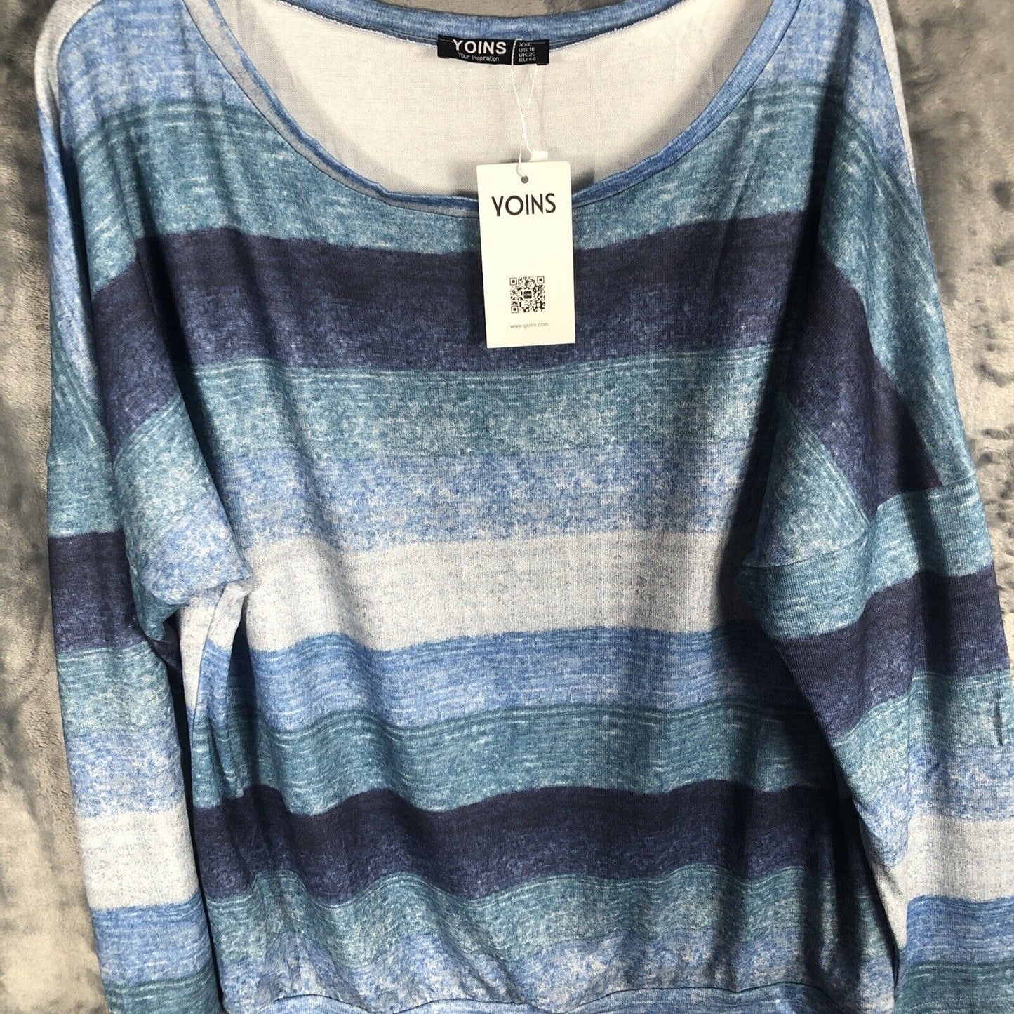 Yoins Woman's Pullover Your Inspiration Shirt Blue Blouse Size Adult XX Large