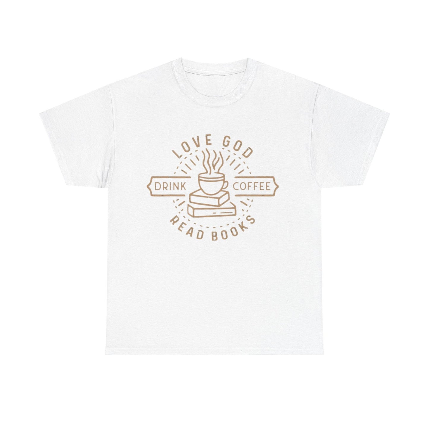Womans T Shirt Love God Drink Coffee Read Books Shirt Christian Book Lover Gift